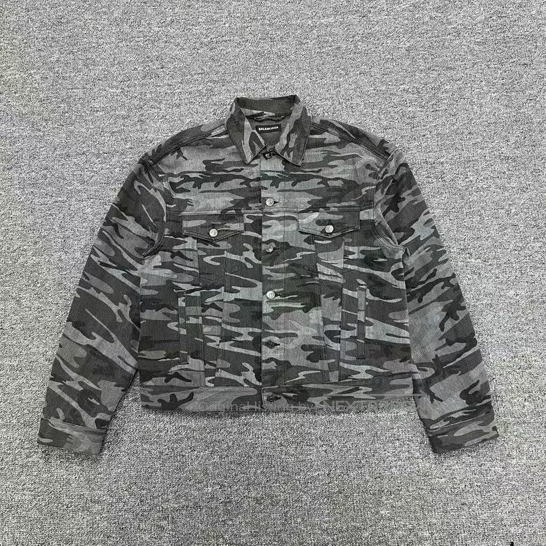 Balenciaga Balenciaga Black Gray Camouflage Zipper Jacket Size US M / EU 48-50 / 2 - 1 Thumbnail