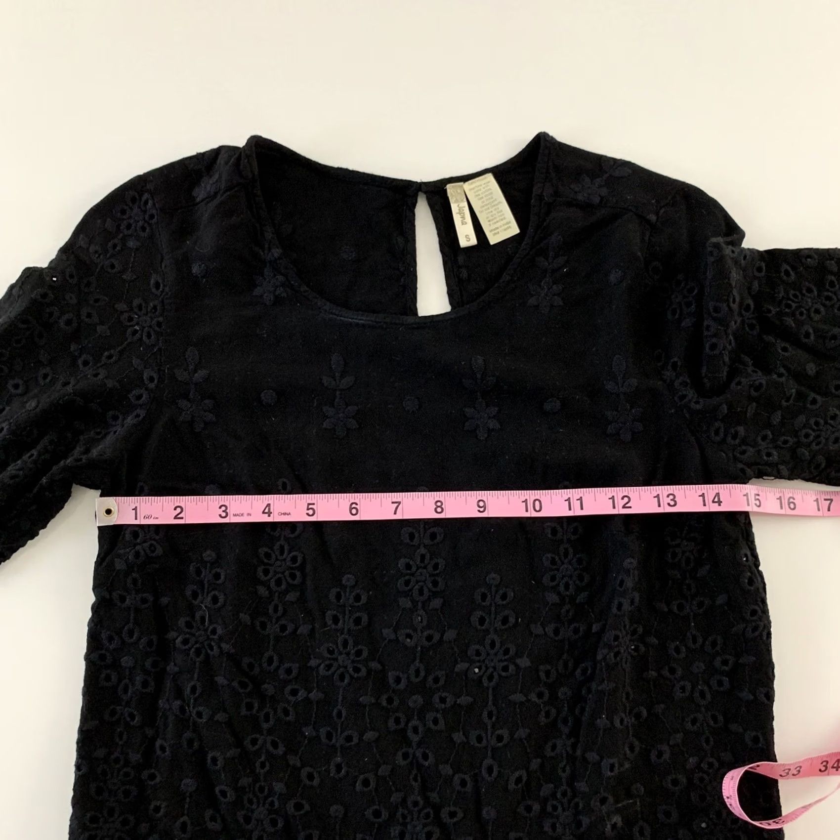 Vintage Japna Short Sleeve Cropped Eyehole Top Women's Size S Solid Black Size S / US 4 / IT 40 - 5 Thumbnail