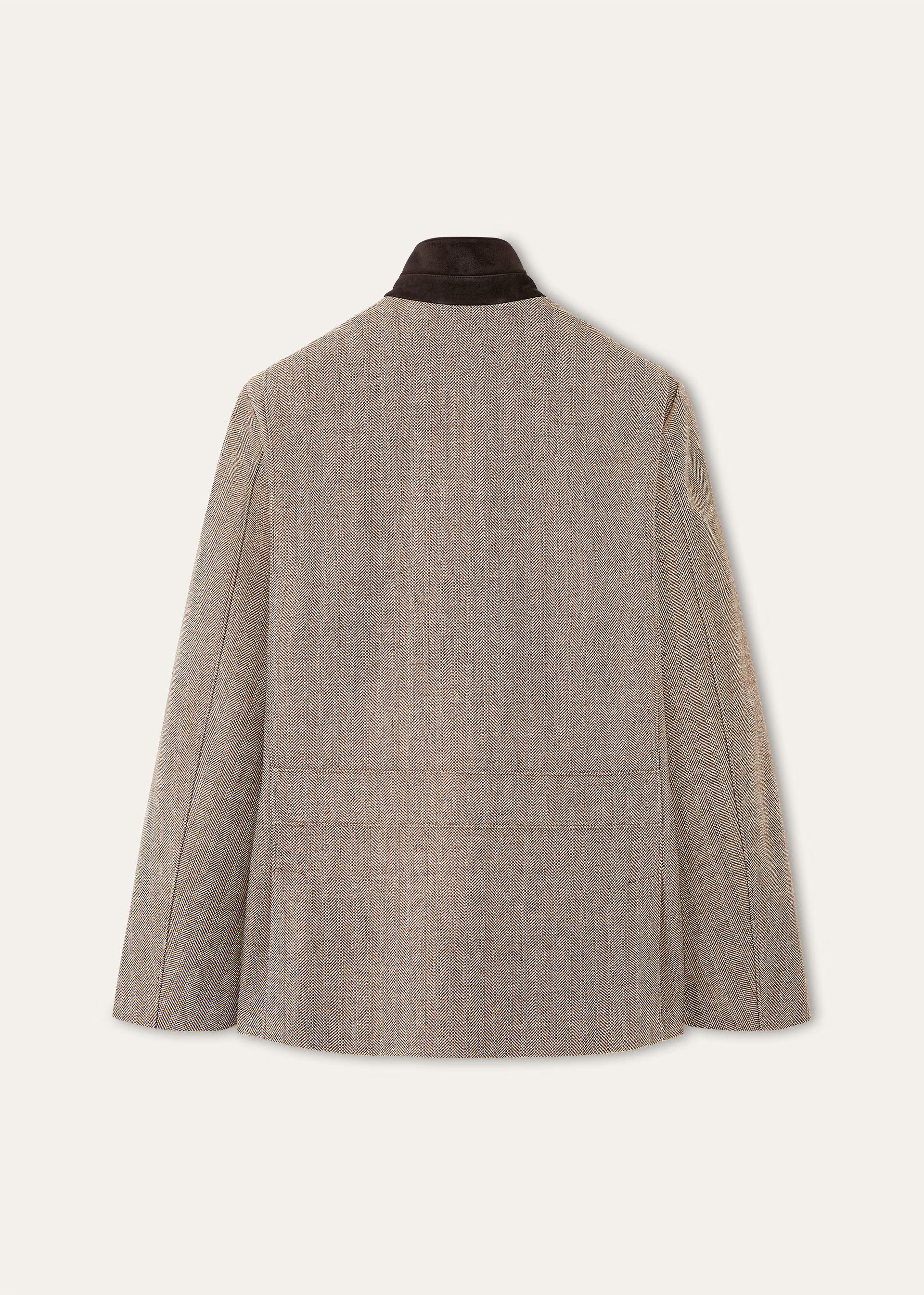 Loro Piana os11x0226 FAQ7965 Roadster Jacket in Chocolate Herringbone Size US M / EU 48-50 / 2 - 4 Thumbnail