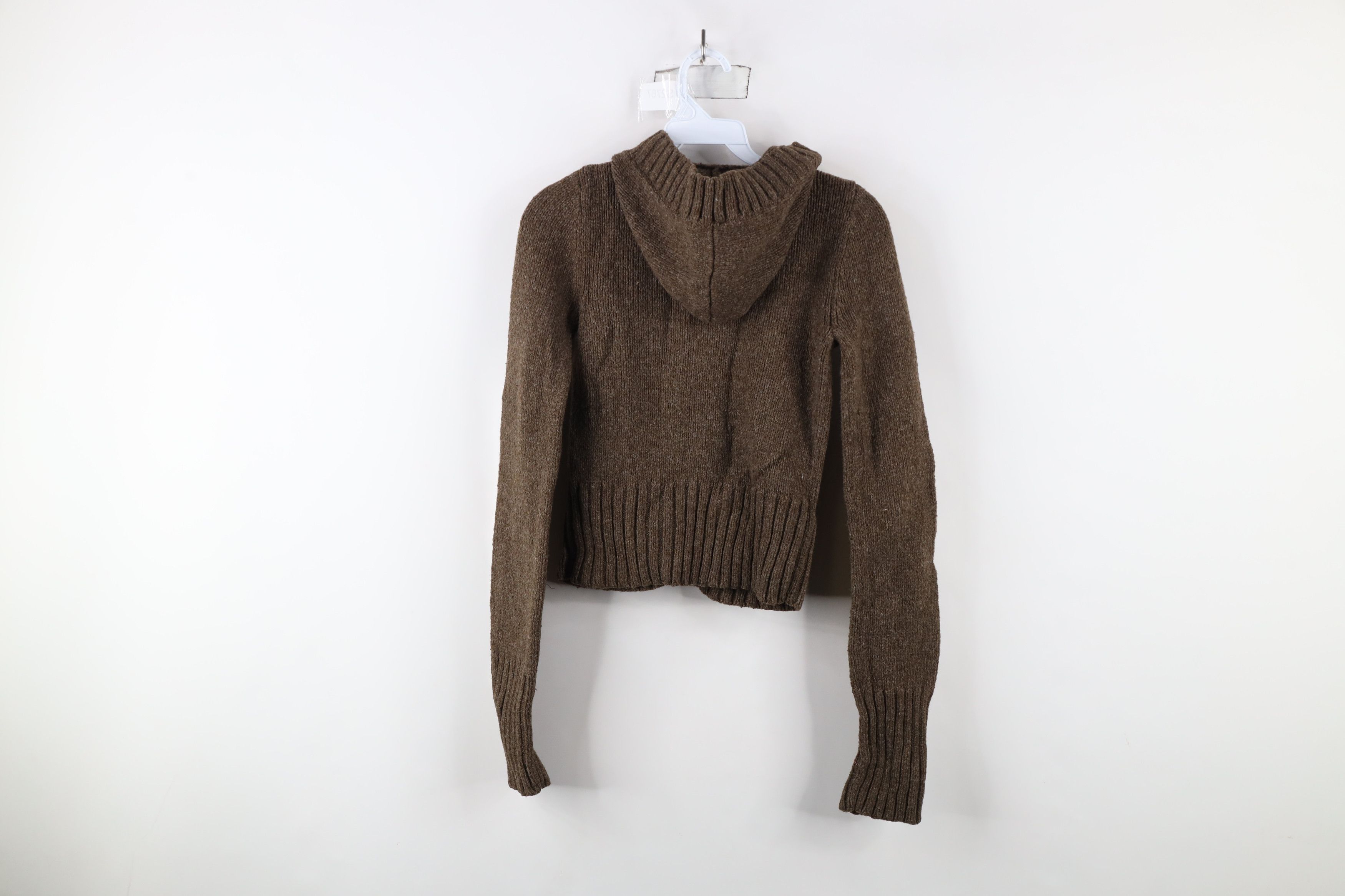 Vintage Vintage 90s Y2K Mudd Fisherman Cable Knit Hoodie Sweater Size M / US 6-8 / IT 42-44 - 6 Thumbnail