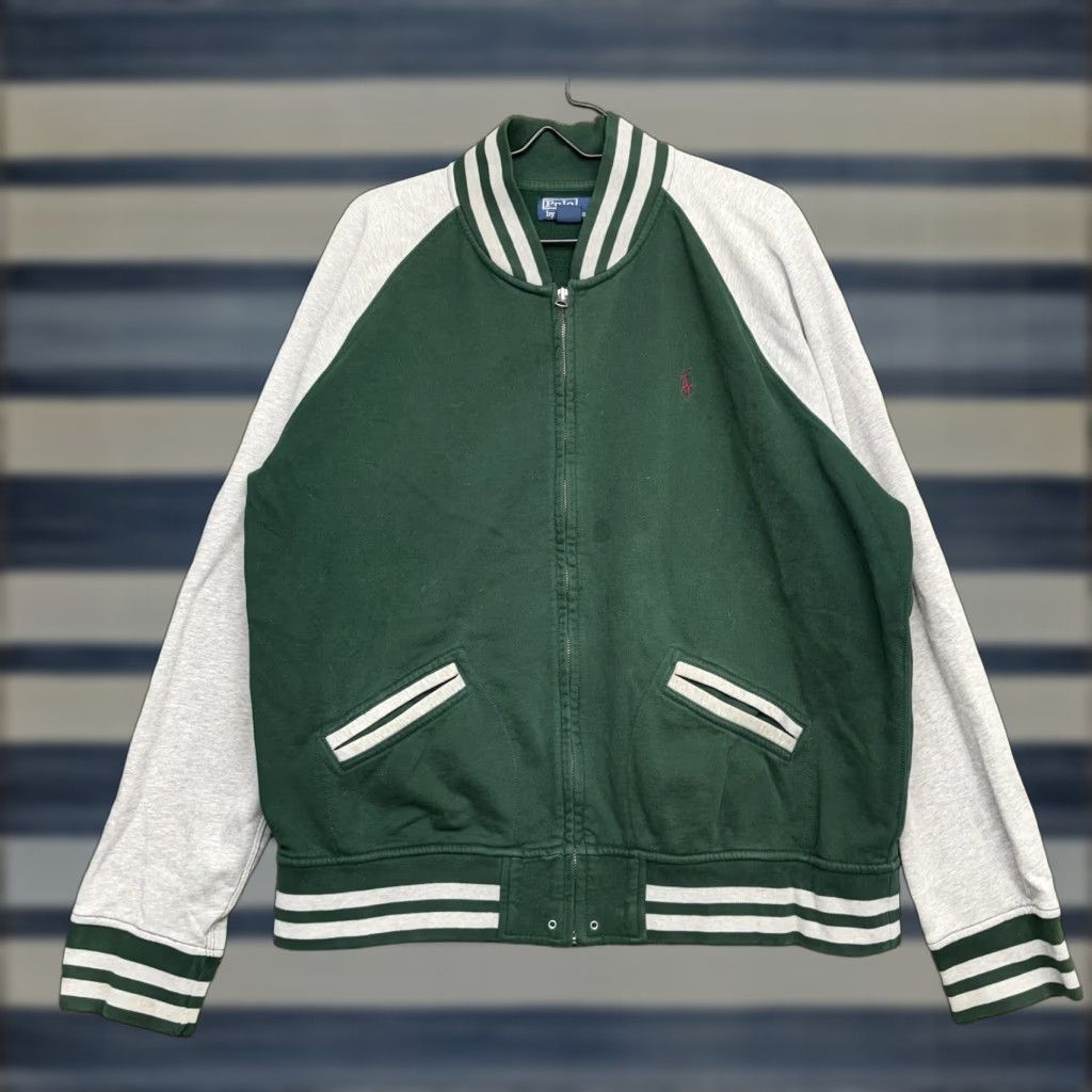 Polo Ralph Lauren VINTAGE Polo Ralph Lauren Jacket Mens 2XL Baseball Rugby Green Full Zip Up Size US M / EU 48-50 / 2 - 1 Thumbnail