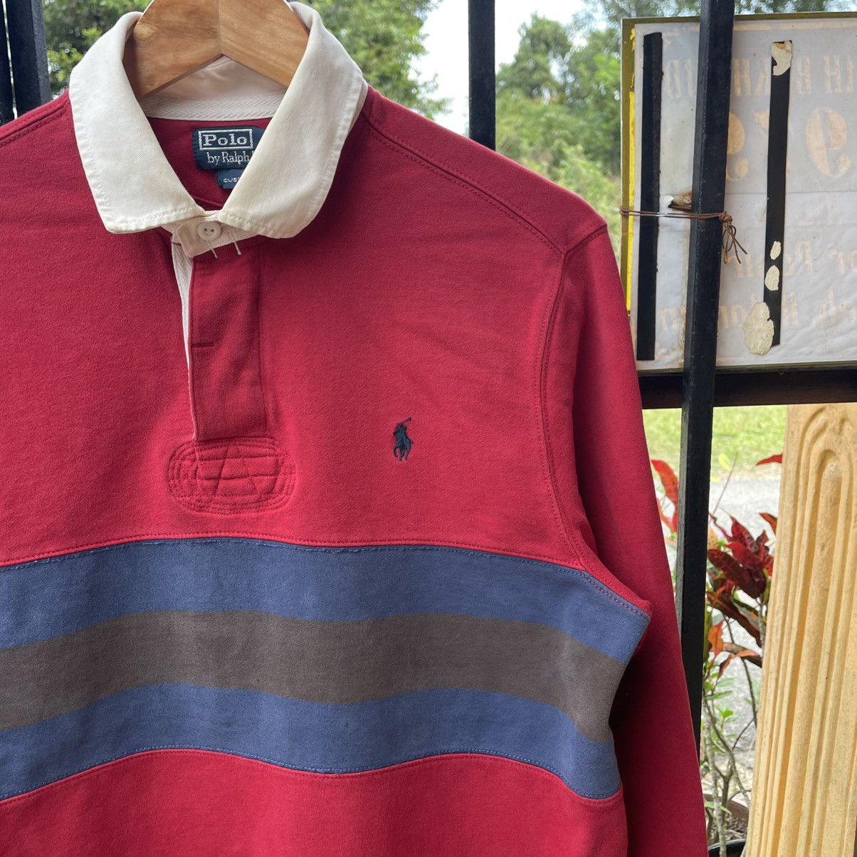 Polo Ralph Lauren 🔥Vintage Polo Ralph Lauren Tricolour Striped Rugby Shirts Size US M / EU 48-50 / 2 - 6 Thumbnail