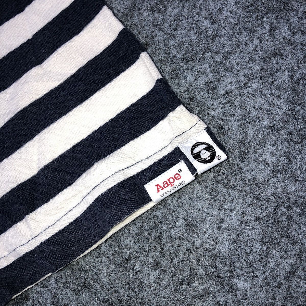 Aape AAPE by A Bathing Ape Striped T-Shirt Size US XL / EU 56 / 4 - 4 Thumbnail