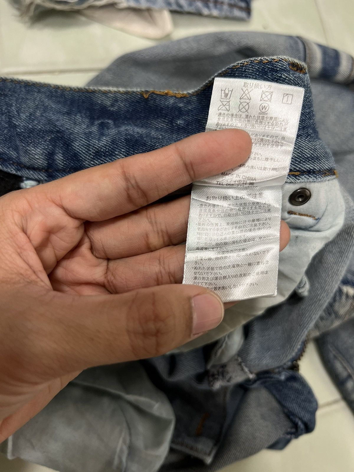In The Attic 🔥 IN THE ATTIC BIKER MOTO DYED BROKEN DENIM SLIM FIT Size US 36 / EU 52 - 15 Thumbnail