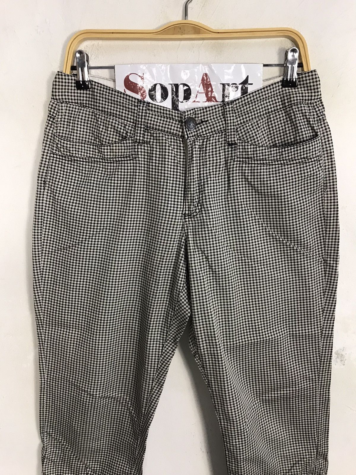 Japanese Brand × Vintage Michiko London Jeans Design Plaid Zipper Short Pants Size US 30 / EU 46 - 3 Thumbnail