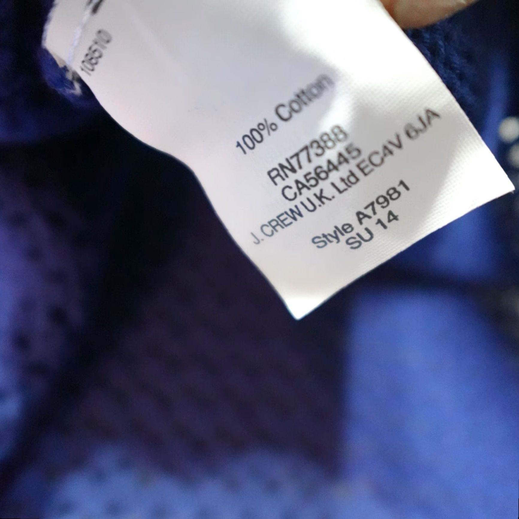 J.Crew J.CREW Sweater Womens Crew Neck 3/4 Sleeve Small Blue Open Chunky Knit Pullover A7981 Size S / US 4 / IT 40 - 6 Thumbnail