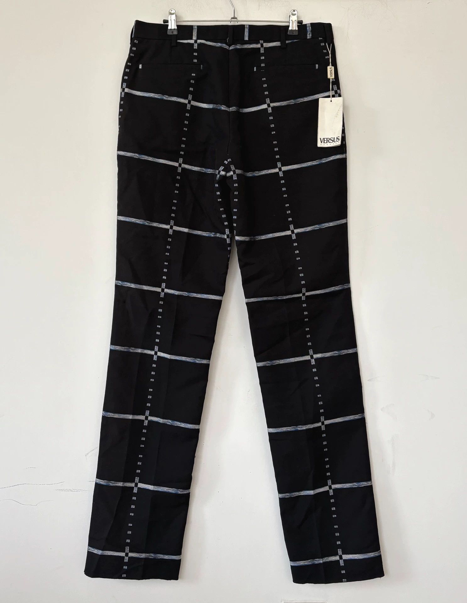 Versace Versace Men's Black Checkered Trousers Size US 32 / EU 48 - 2 Thumbnail