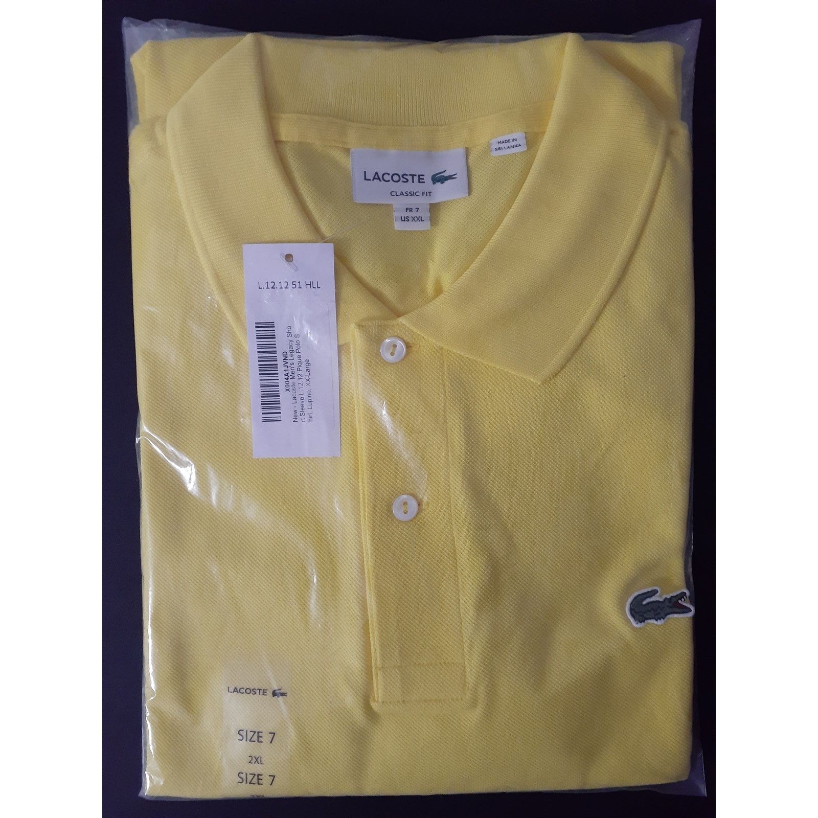 Lacoste Lacoste Mens Legacy Short L.1212 Pique Polo Shirt Lupine 2XL Size US XXL / EU 58 / 5 - 2 Thumbnail