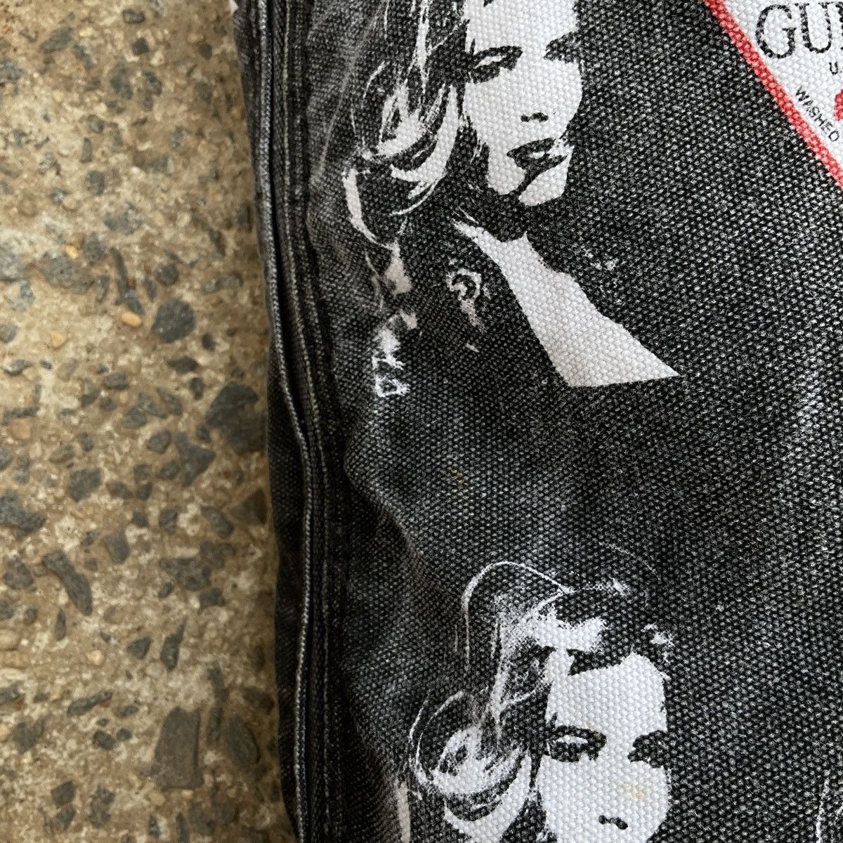 Guess × Vintage Vintage 90s Guess Jeans Claudia Schiffer Denim Tote Bag Size ONE SIZE - 5 Thumbnail