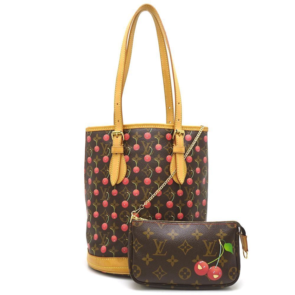 Louis Vuitton Monogram Cherry Bucket PM Brown Takashi Murakami