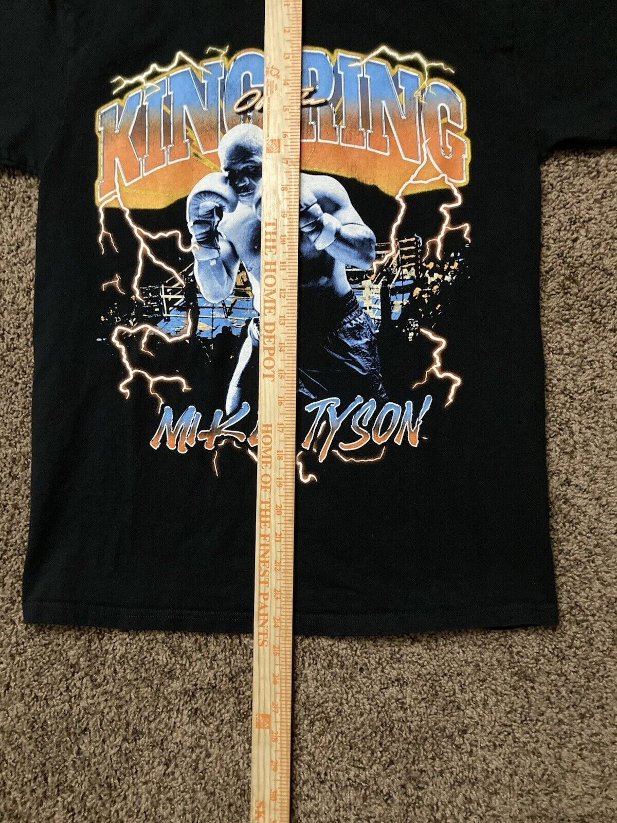 Designer × Vintage Mike Tyson Boxer King Of the Ring Black T-Shirt Mens Medium Size US M / EU 48-50 / 2 - 4 Thumbnail