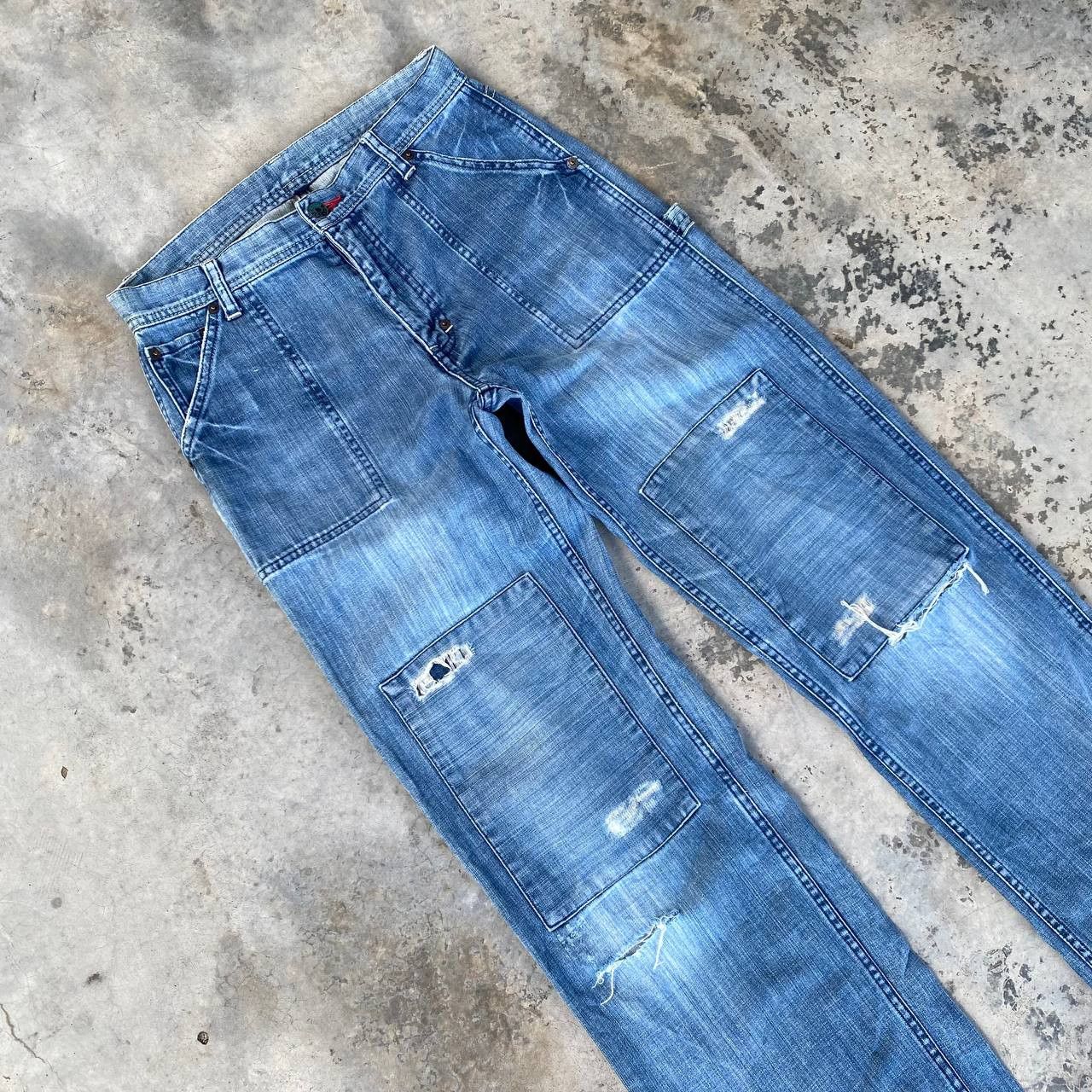 Polo Ralph Lauren × RRL Ralph Lauren VINTAGE POLO RALPH LAUREN DOUBLE KNEE CARPENTER DISTRESSED Size US 28 / EU 44 - 4 Thumbnail