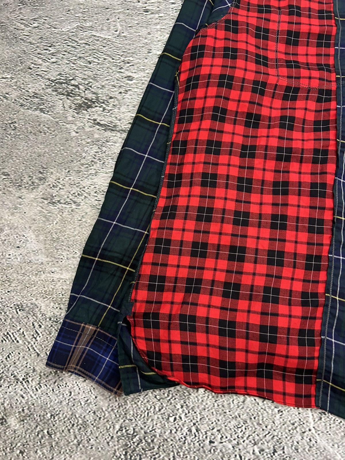 Lanvin Lanvin shirt patchwork plaid tartan button up flannel runway Size US XL / EU 56 / 4 - 4 Thumbnail