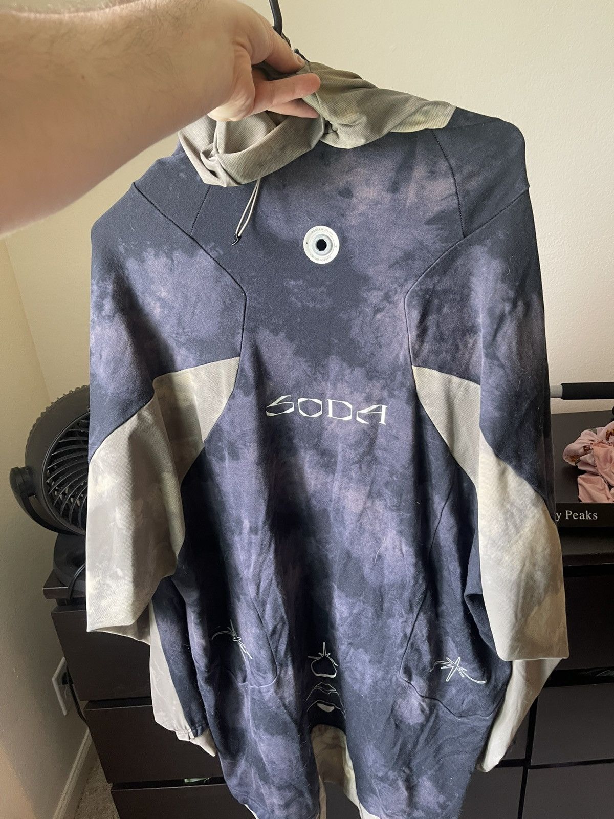 Hamcus Printed Contrast Knit Panel Hoodie Size US L / EU 52-54 / 3 - 13 Thumbnail