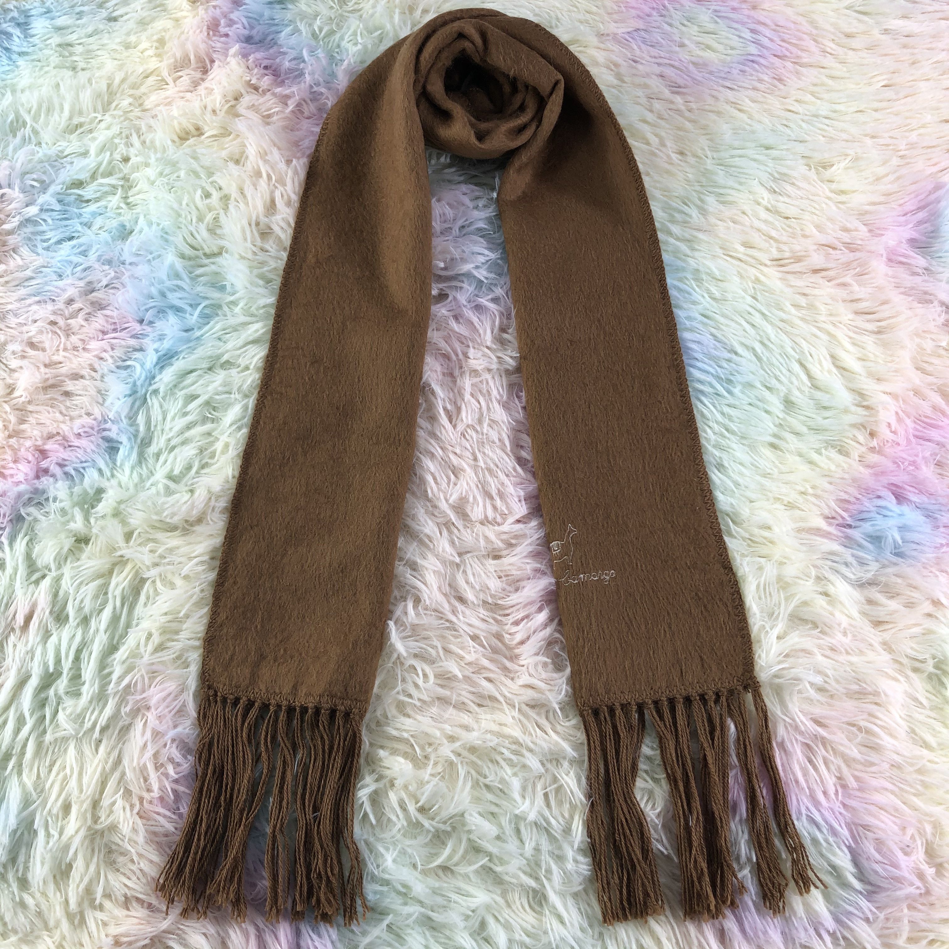 Vintage Alpaca Scarf / Muffler / Neckwear - KM437 Size ONE SIZE - 1 Thumbnail
