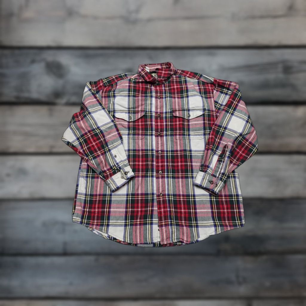 Eddie Bauer VINTAGE Eddie Bauer Flannel Shirt Mens XL Red Plaid Hiking Camp Retro Size US XL / EU 56 / 4 - 1 Thumbnail