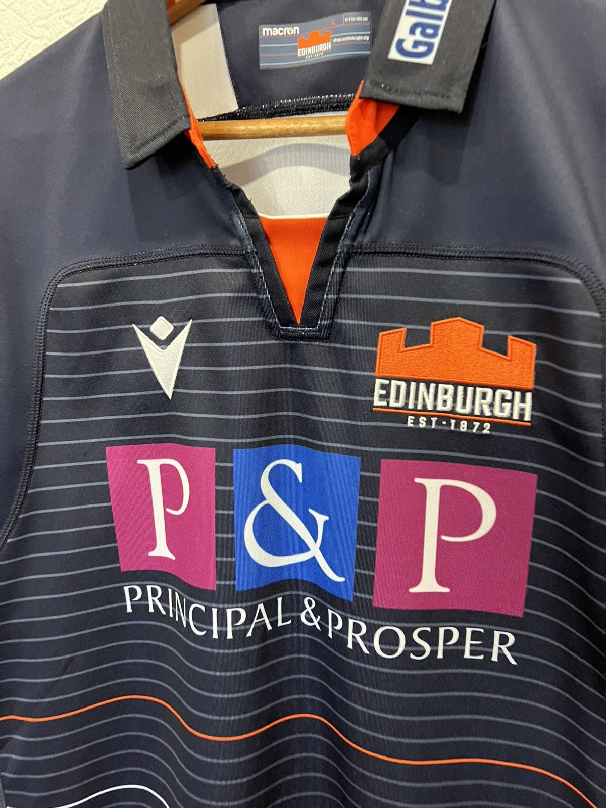 Macron Macron Edinburgh Home Rugby Jersey Shirt Blue Size US L / EU 52-54 / 3 - 2 Thumbnail