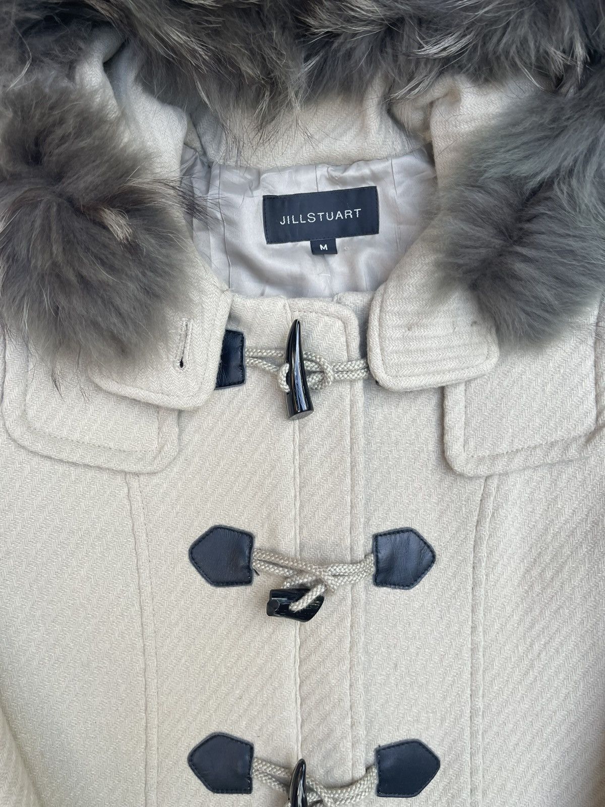Jil Stuart Jill Stuart Toggle Duffle Coat with Faux Fur Hood Beige Wool Size M / US 6-8 / IT 42-44 - 7 Thumbnail