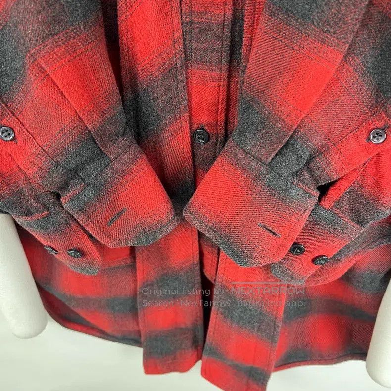 Balenciaga Balenciaga Black and Red Plaid Shirt with Back Ribbon Logo Size XS / US 0-2 / IT 36-38 - 6 Thumbnail