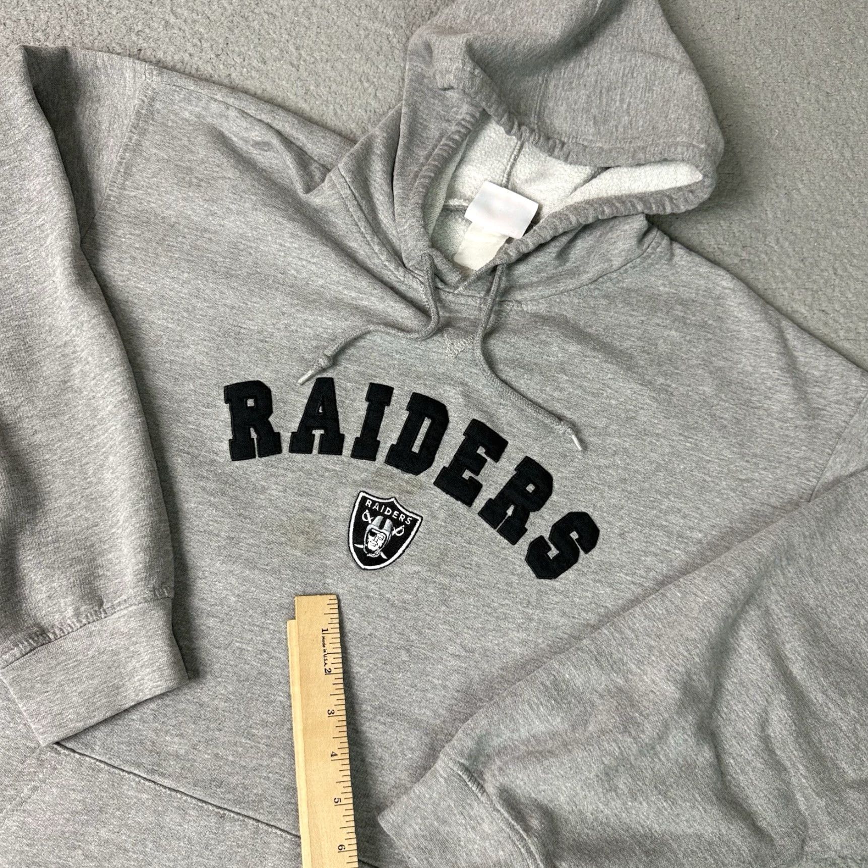 NFL VINTAGE NFL LA Raiders Sweatshirt Hoodie Men 2XL Gray Embroidered 90s Football Pullover Games Usa Sports Size US XXL / EU 58 / 5 - 7 Thumbnail