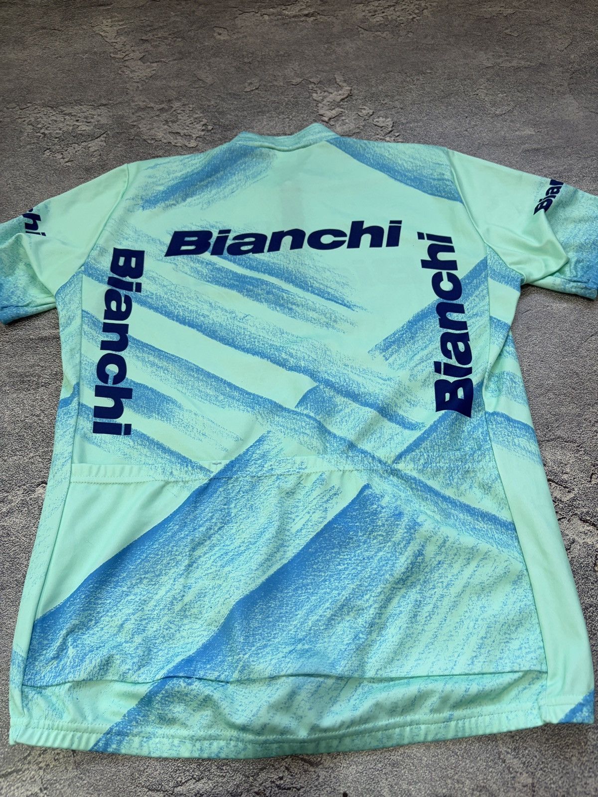 Vintage Vintage Santini Bianchi Cycling Jersey Celeste Italy XXL Size US XXL / EU 58 / 5 - 6 Thumbnail