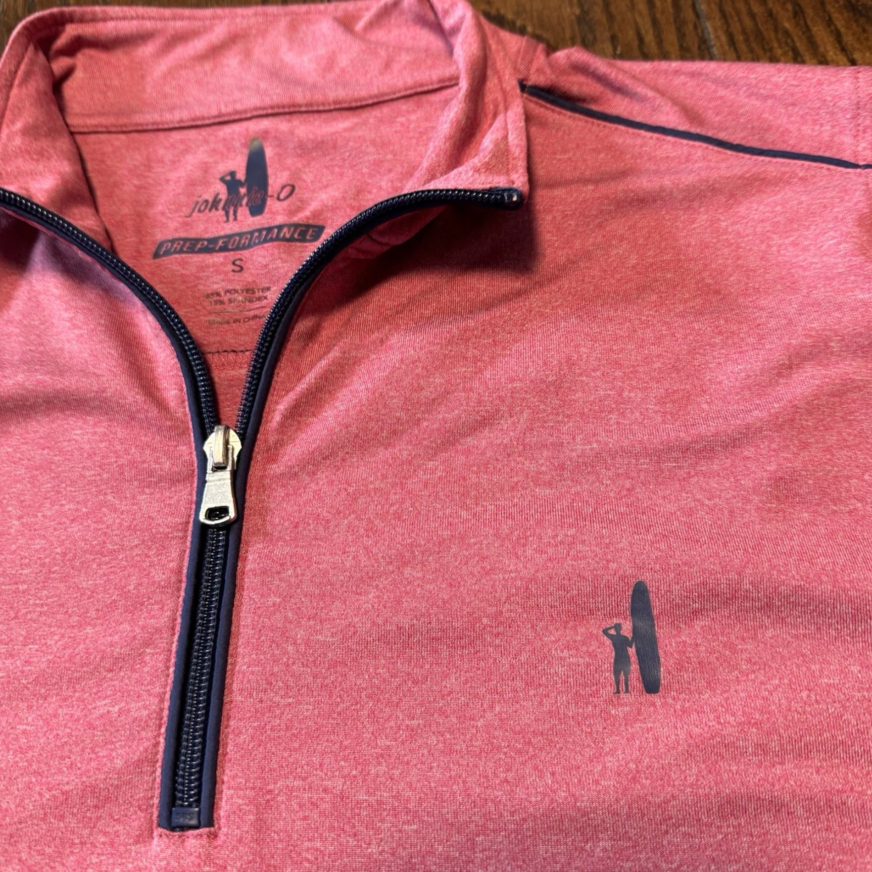 johnnie-O johnnie-O Mens Small Red Prep-Formance 1/4 Zip Long Sleeve Pullover Wild Dunes Size US S / EU 44-46 / 1 - 3 Thumbnail
