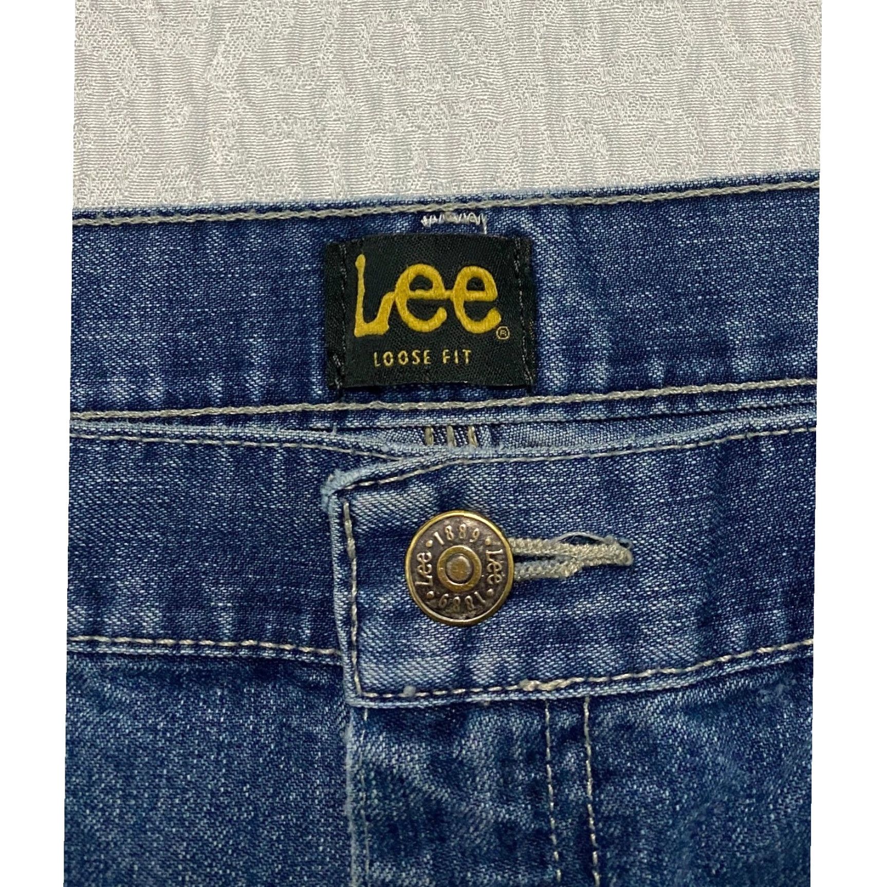 Lee Lee Carpenter Jeans Men 38x30 Denim Distressed Carpenter Workwear Blue Relaxed Straight Wide Leg Jeans Roundup Size US 38 / EU 54 - 5 Thumbnail