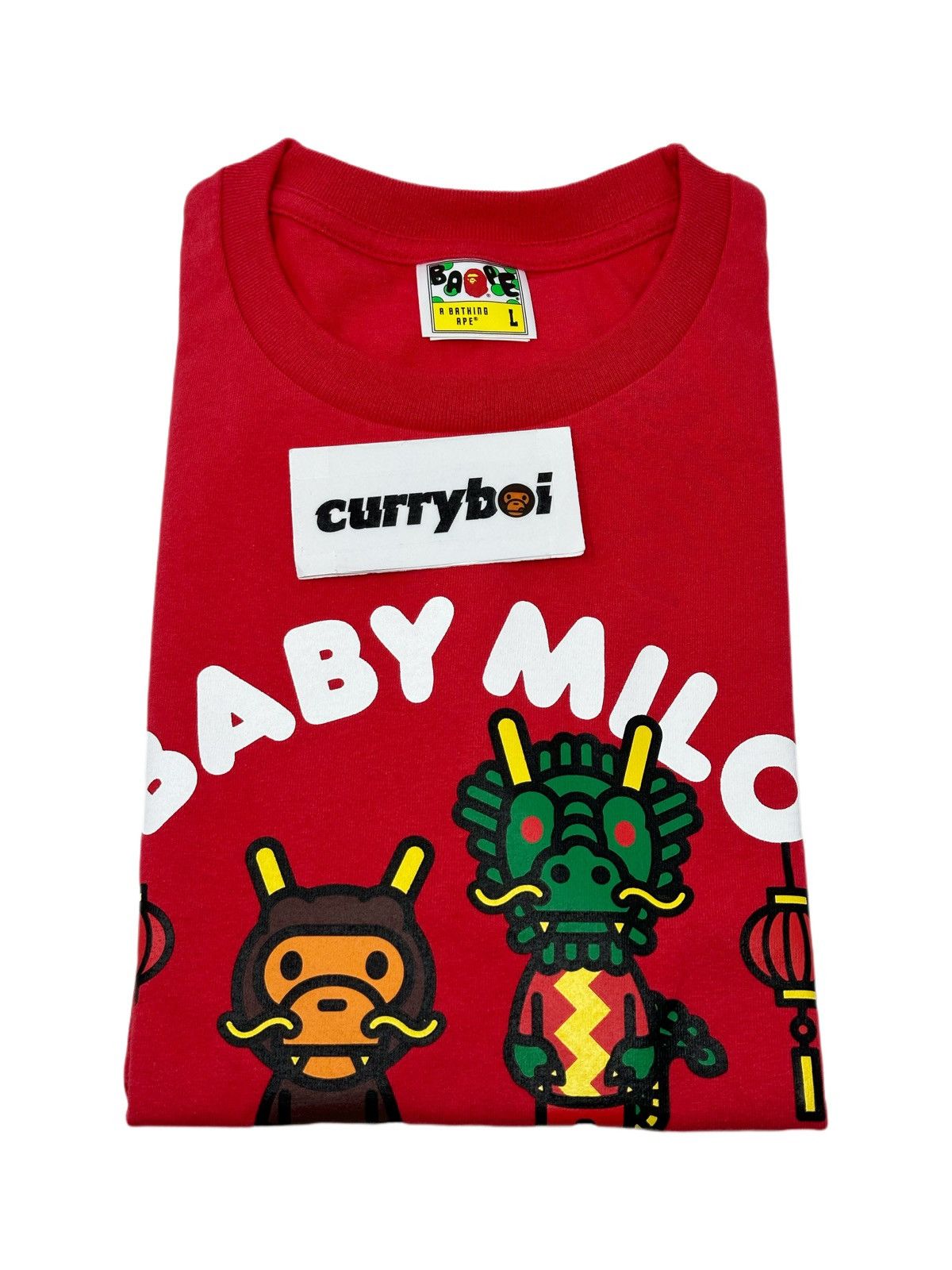Bape BAPE Year of the Dragon Baby Milo Tee Red Size US L / EU 52-54 / 3 - 2 Thumbnail