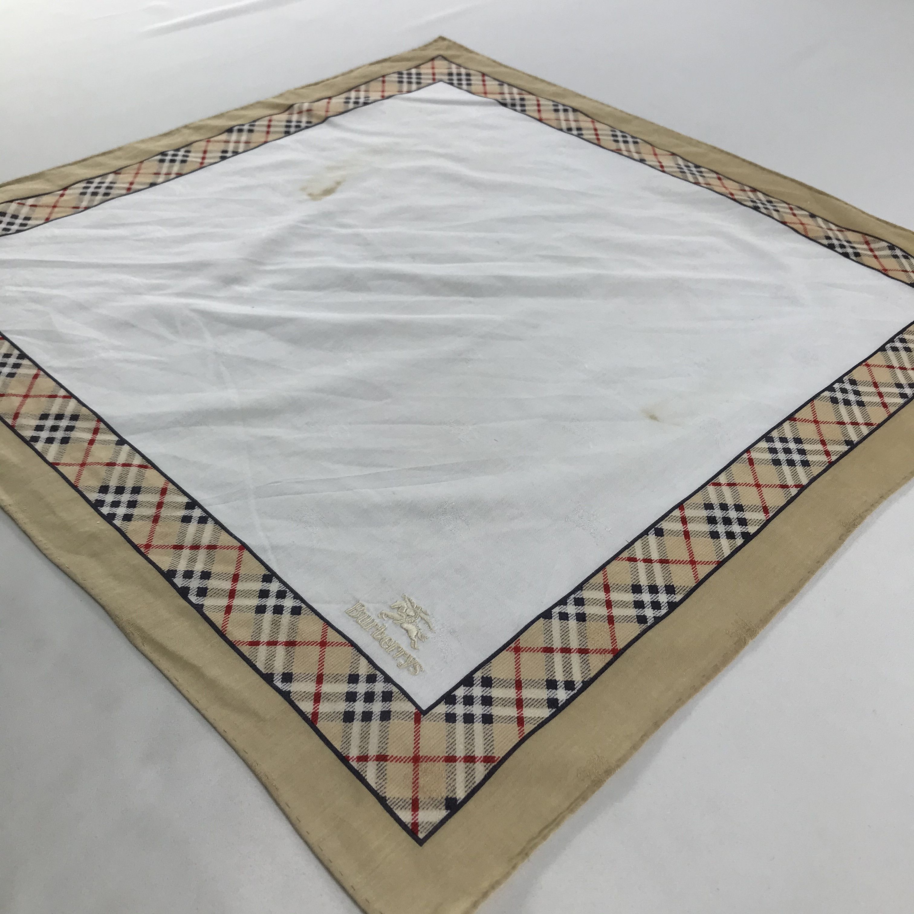 Burberry × Vintage Burberry Bandana / Handkerchief / Neckerchief - S1710 Size ONE SIZE - 2 Thumbnail