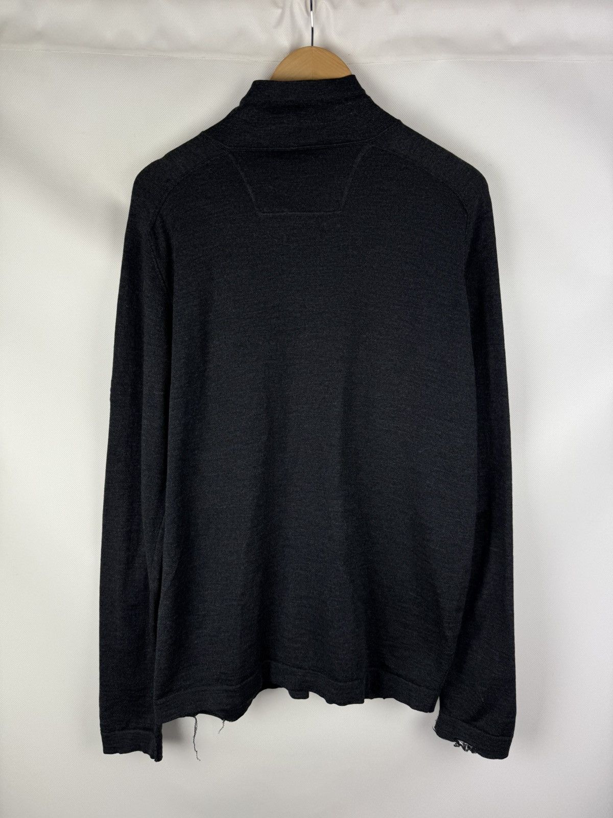 Stone Island Stone Island Men’s Distressed Full Zip Wool Sweater Size US XL / EU 56 / 4 - 14 Thumbnail