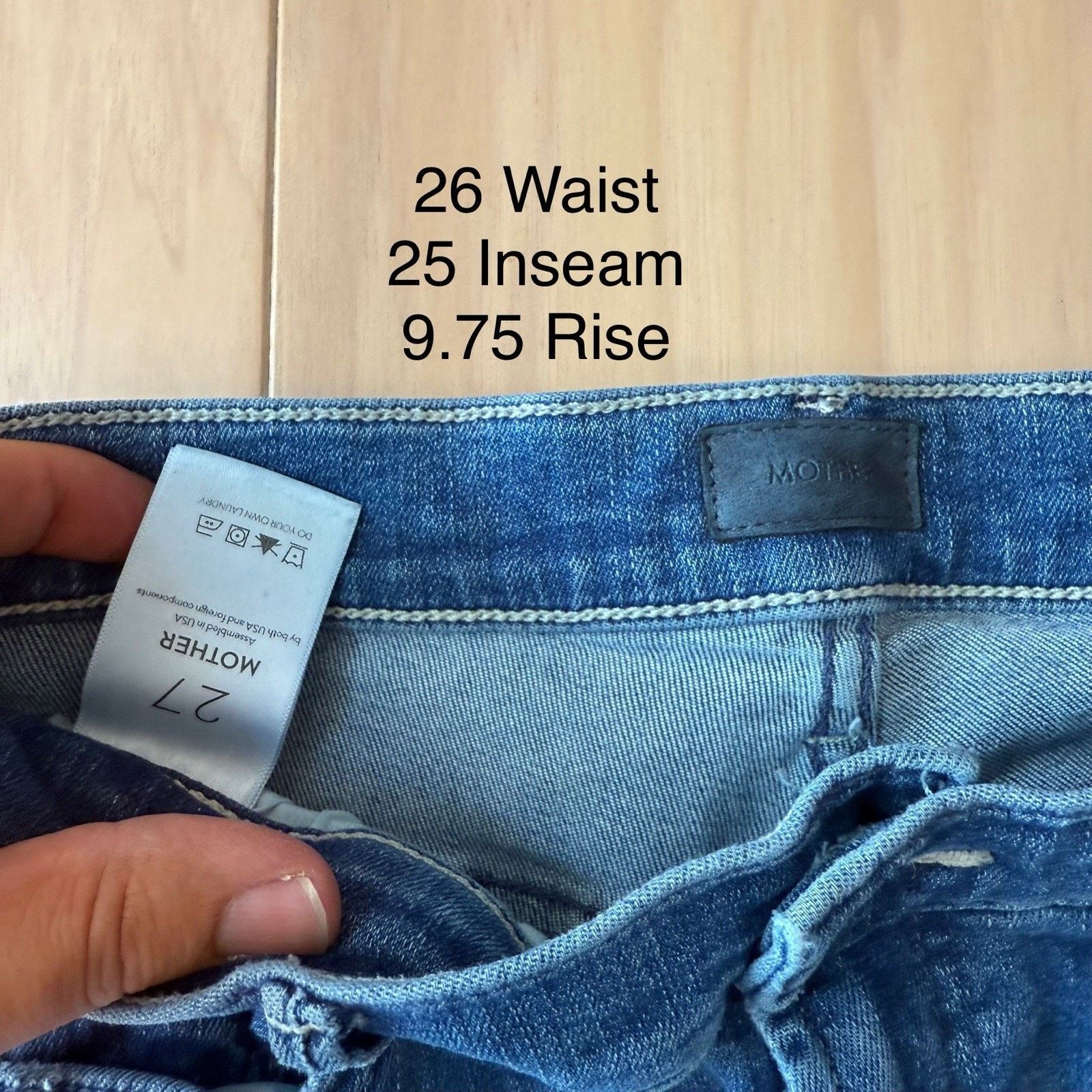 MOTHER Mother Insider Crop Jeans Women's 26 Blue Medium Wash Step Size 26" / US 2 / IT 38 - 5 Thumbnail