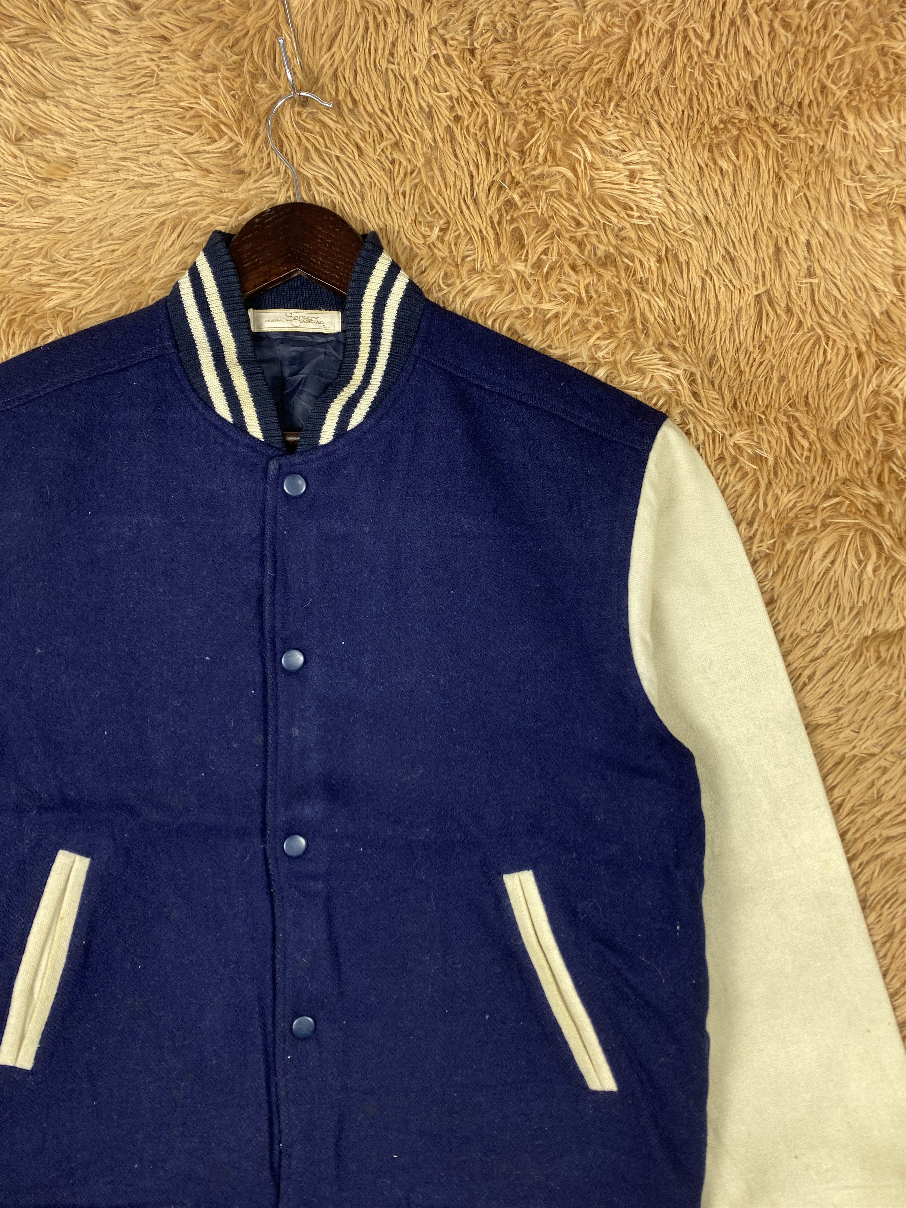 Japanese Brand Vintage Sporty Casual Varsity Jacket DJ1006 Size US L / EU 52-54 / 3 - 3 Thumbnail