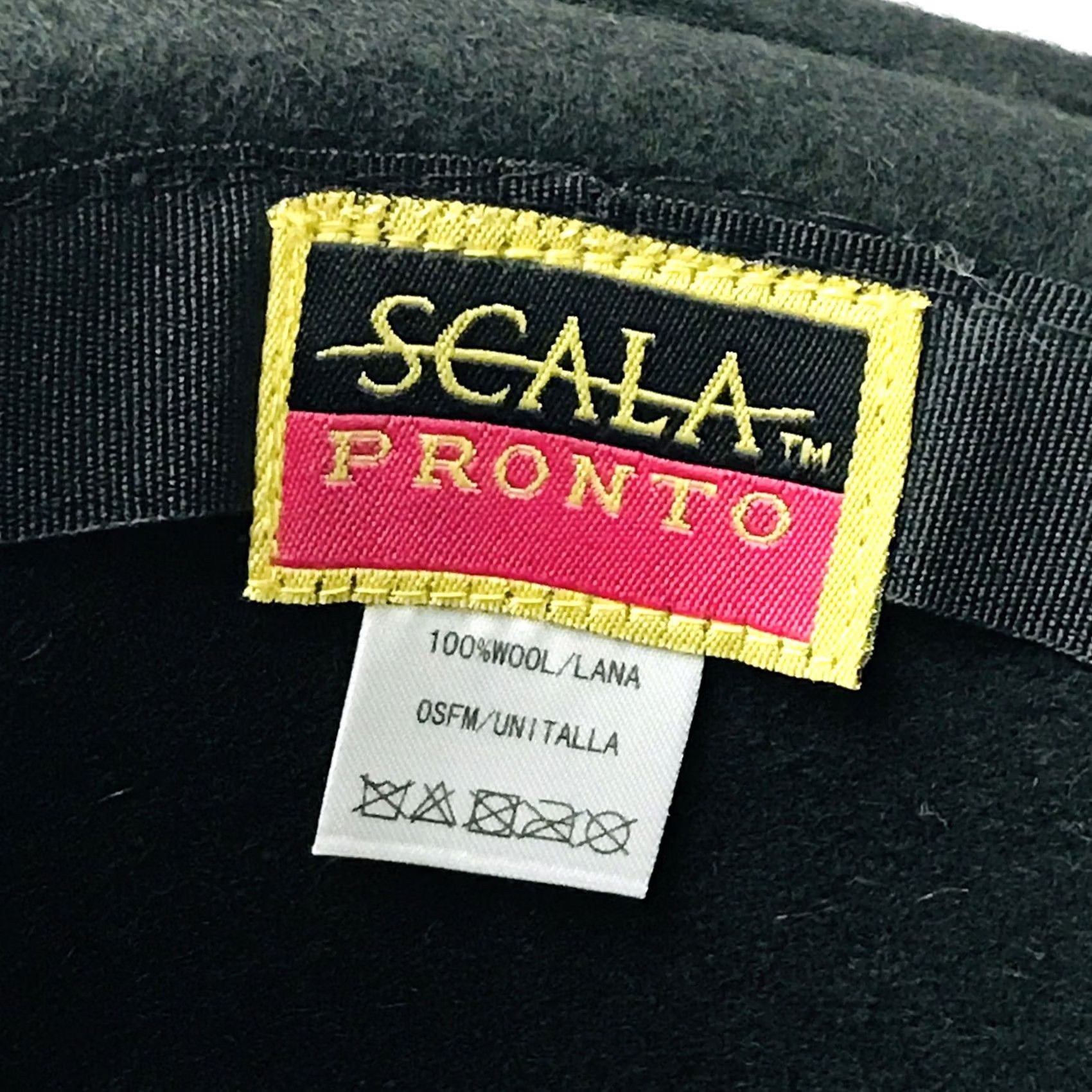 Vintage Scala Pronto Crushable Black Wool Feather Bow Wide Brim Fedora Hat - Fedora - Women - One Size - Black - Wool - Bow - Feather Size ONE SIZE - 4 Thumbnail