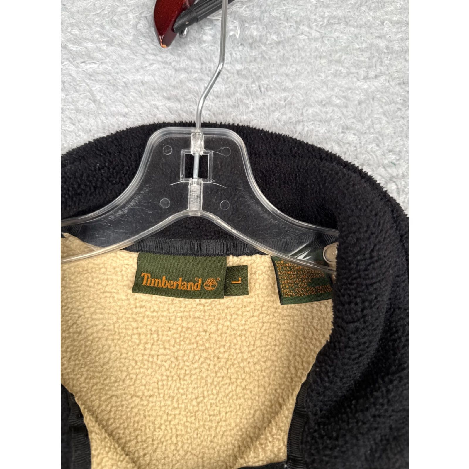 Timberland Timberland Sweater Adult Large Beige 1/4 Zip 100% Polyester Fleece Chore Size US L / EU 52-54 / 3 - 7 Thumbnail