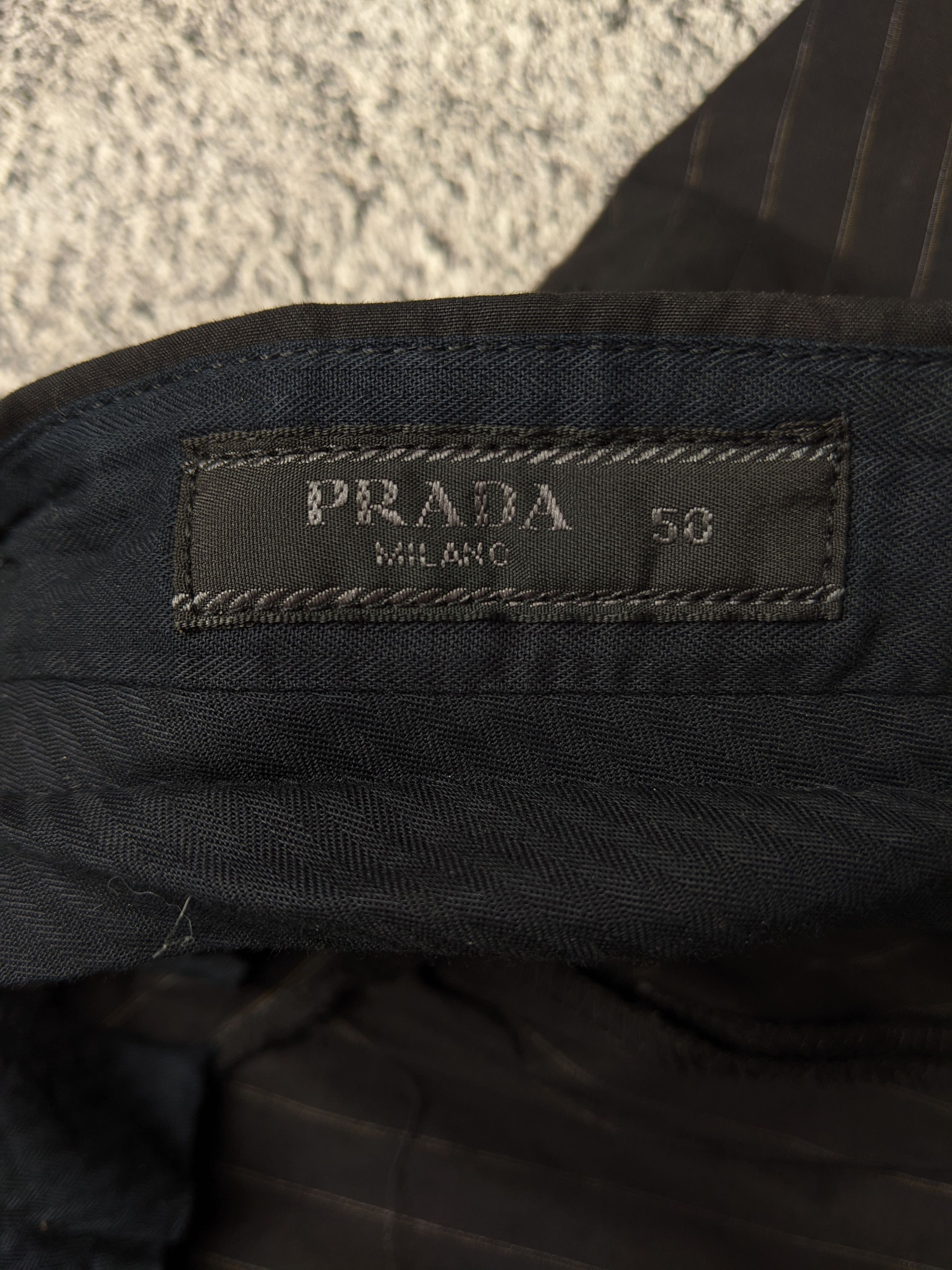 Prada Prada Pinstripe Tailored Pants Navy Size US 34 / EU 50 - 5 Thumbnail
