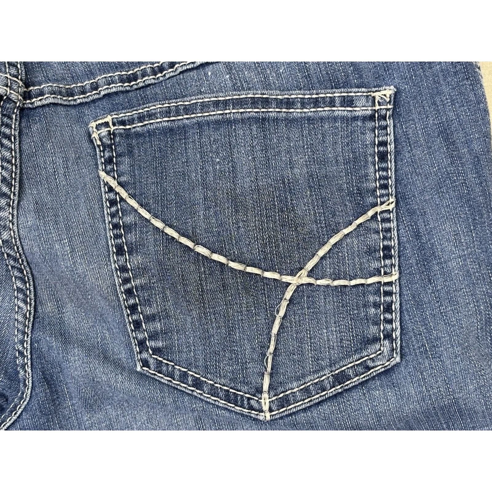 Ariat Women’s Ariat Denim Jeans Size 33R Blue Cropped Frayed Hem Size 33" - 11 Thumbnail