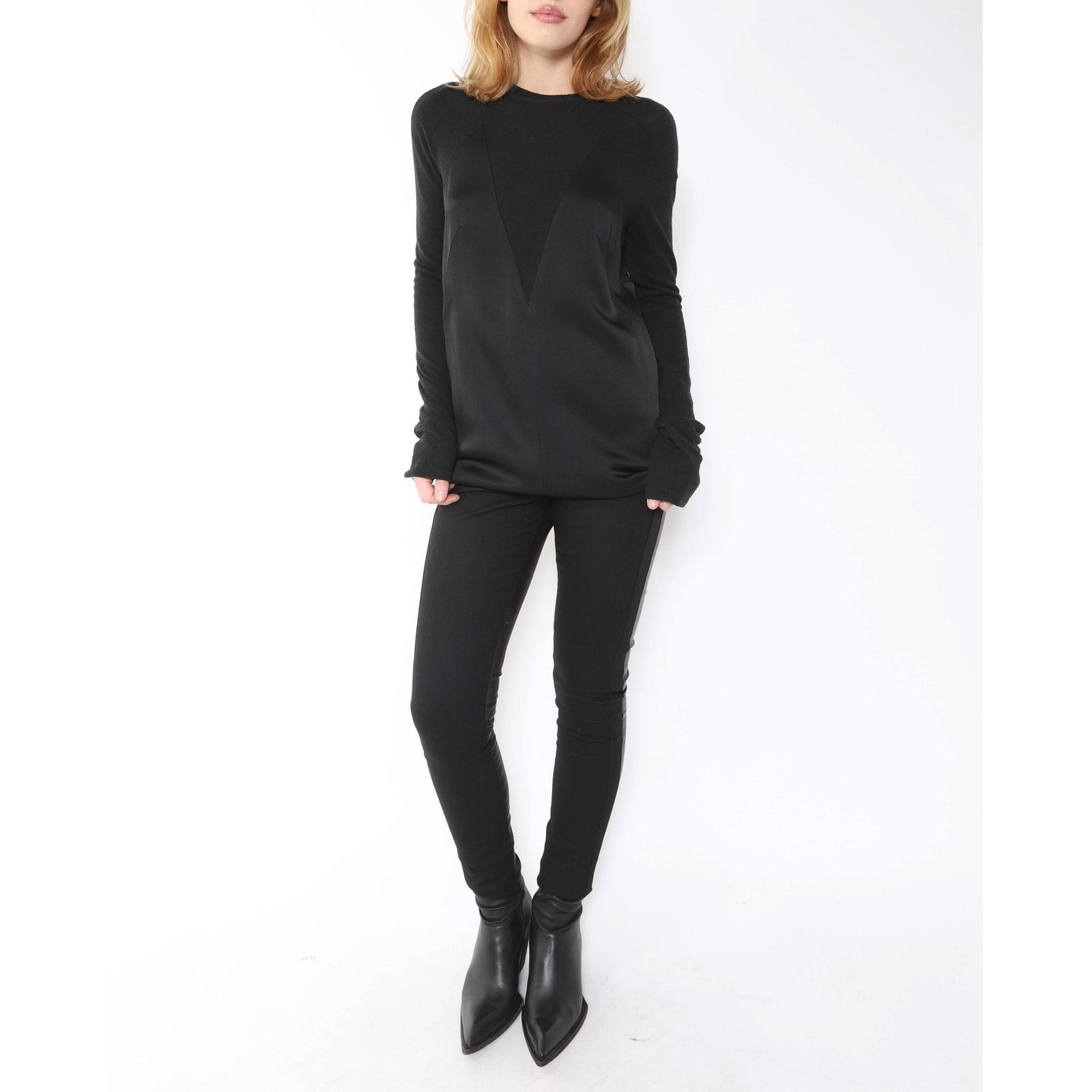 Haider Ackermann FW20 Longsleeve Top in Black Silk & Wool Size XS / US 0-2 / IT 36-38 - 6 Thumbnail