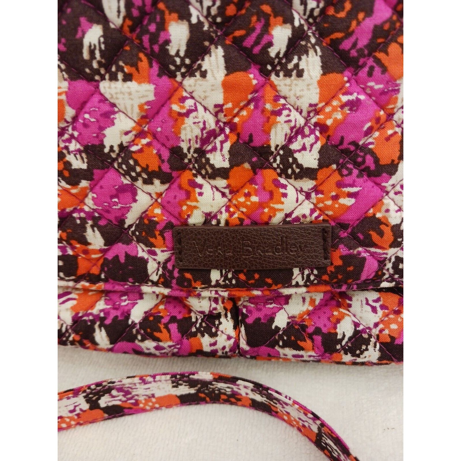 Vera Bradley VERA BRADLEY CROSSBODY Pink Orange Shoulder Bag Houndstooth Size ONE SIZE - 2 Thumbnail