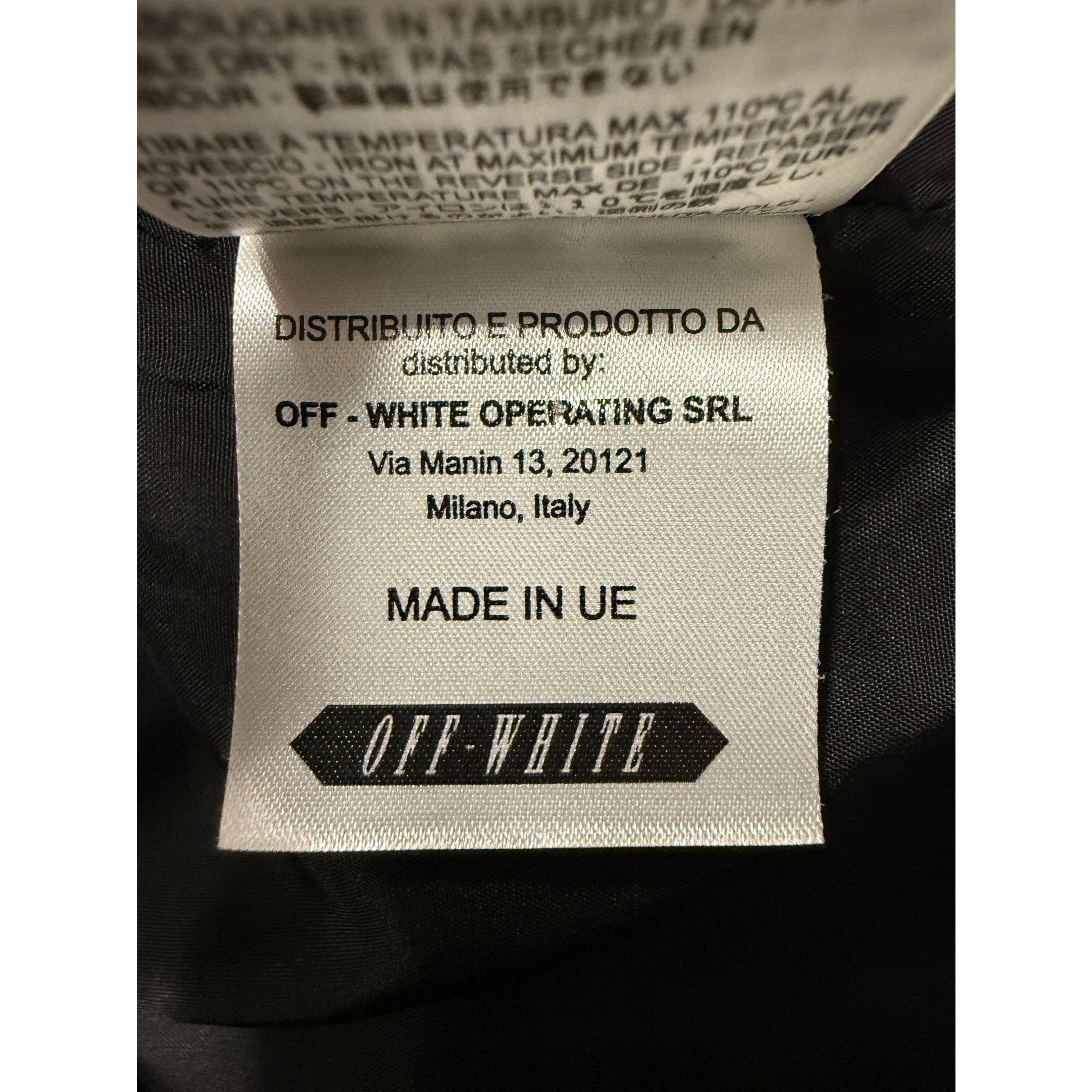 Off-White Off-White Black & White Striped Varsity Jacket S Virgin Wool Size S / US 4 / IT 40 - 6 Thumbnail