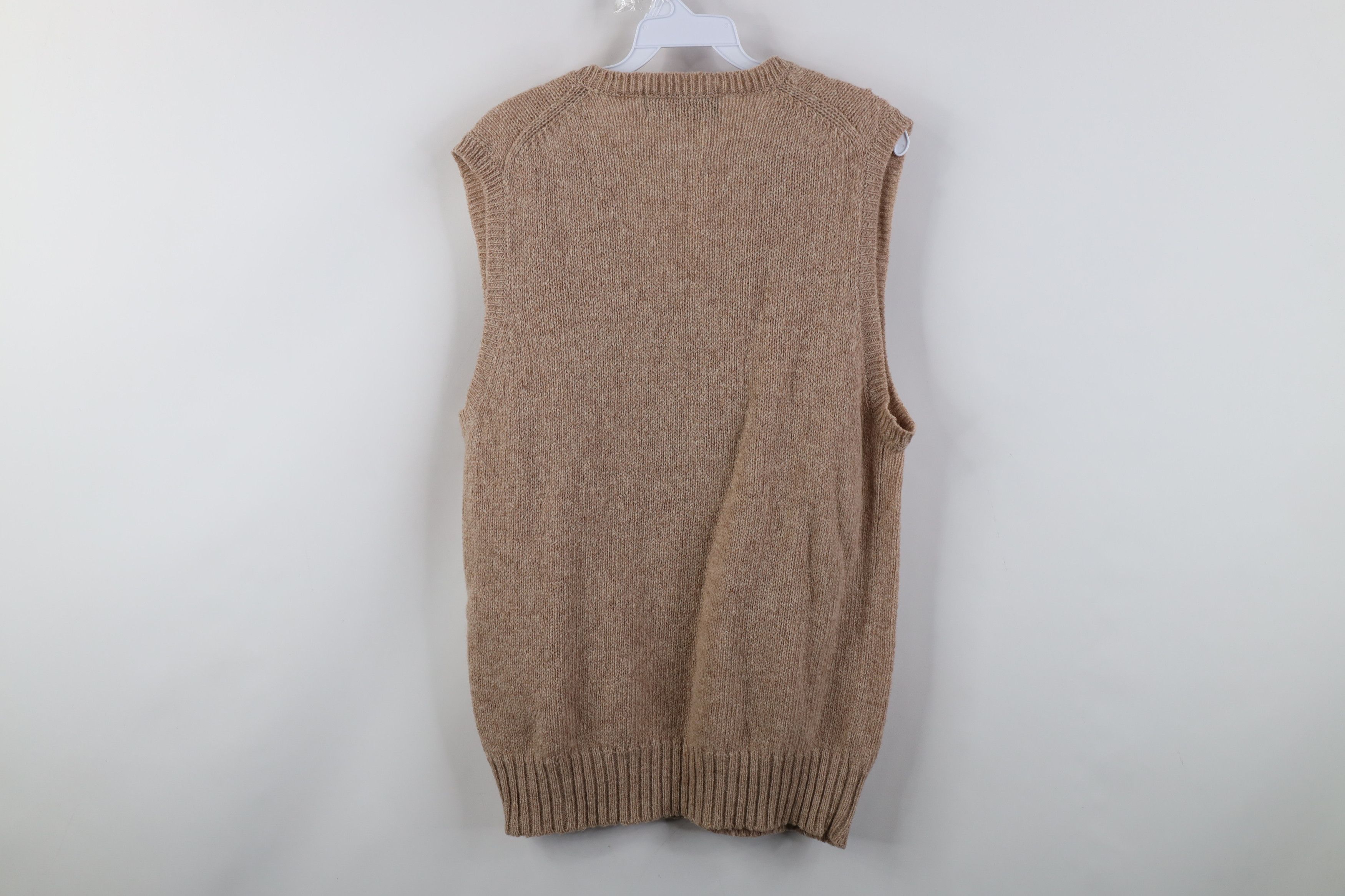 Vintage Vintage 70s Streetwear Shetland Wool Knit Sweater Vest Beige Size L / US 10 / IT 46 - 6 Thumbnail