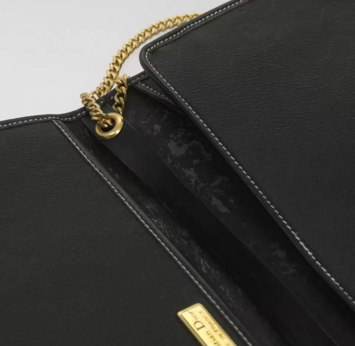 Christian Dior Monsieur × Dior × Vintage Christian Dior Vintage Honeycomb Canvas Chain Shoulder Bag Size ONE SIZE - 17 Thumbnail