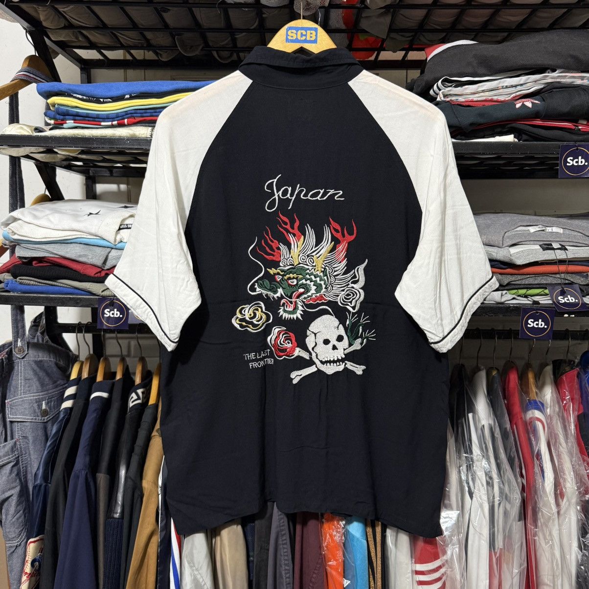 Japanese Brand Vintage japanese traditional dragon open collar shirt Size US M / EU 48-50 / 2 - 1 Thumbnail
