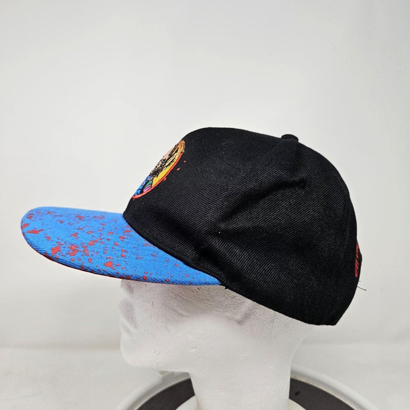 Vintage Chucky Hat Cap Snap Back Black Blue Blood Splatter Graphic Horror Movie Mens Size ONE SIZE - 5 Thumbnail