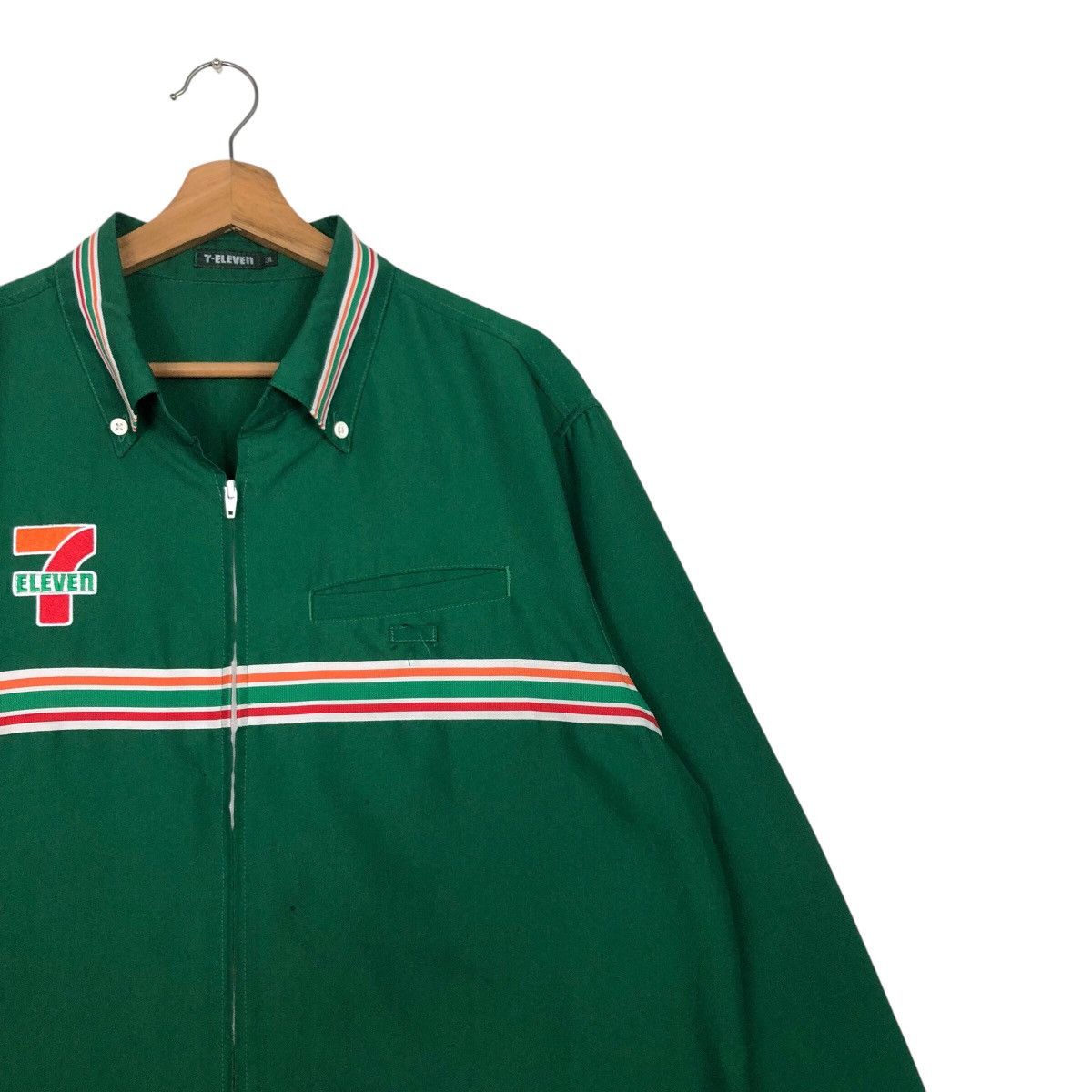 Japanese Brand 📌Vintage Worker Shirt Jacket 7-Eleven Big Logo Size US L / EU 52-54 / 3 - 7 Thumbnail