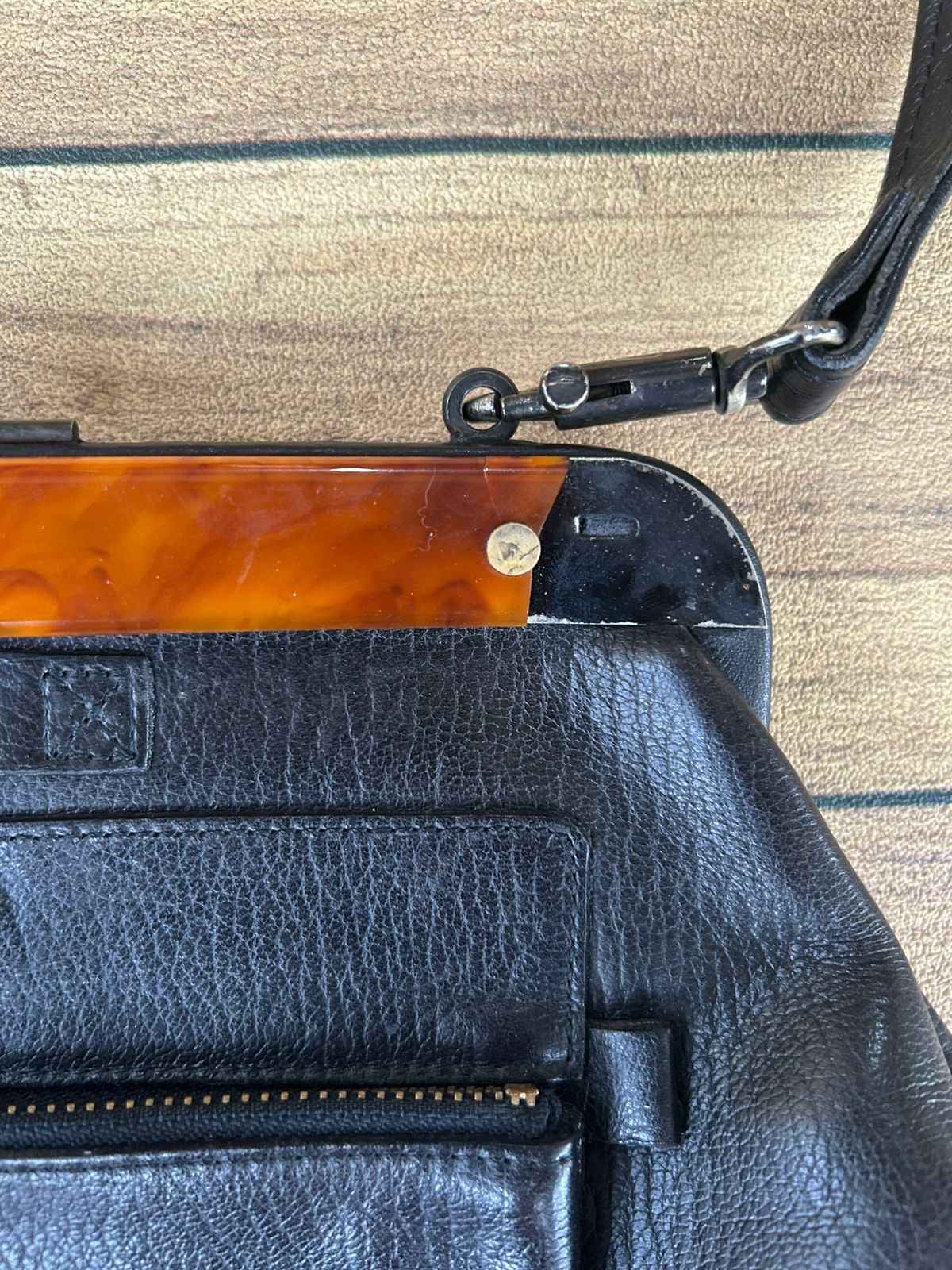 Jean Paul Gaultier Rare ! Vintage jean paul gaultier tortoise bar leather bag Size ONE SIZE - 3 Thumbnail