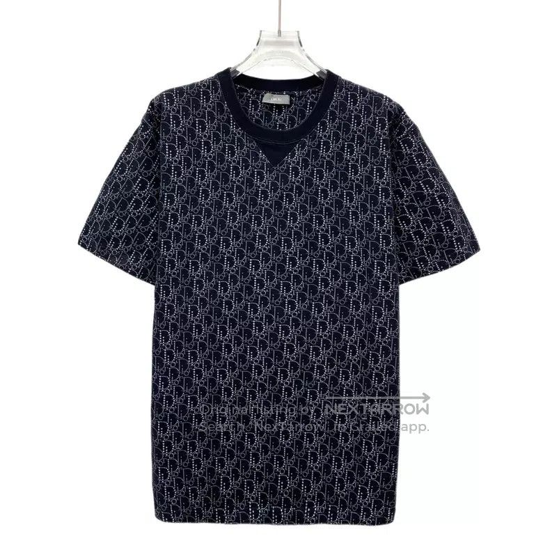 Dior Dior Black logo old flower full print cotton round-neck sh Size US XL / EU 56 / 4 - 1 Thumbnail