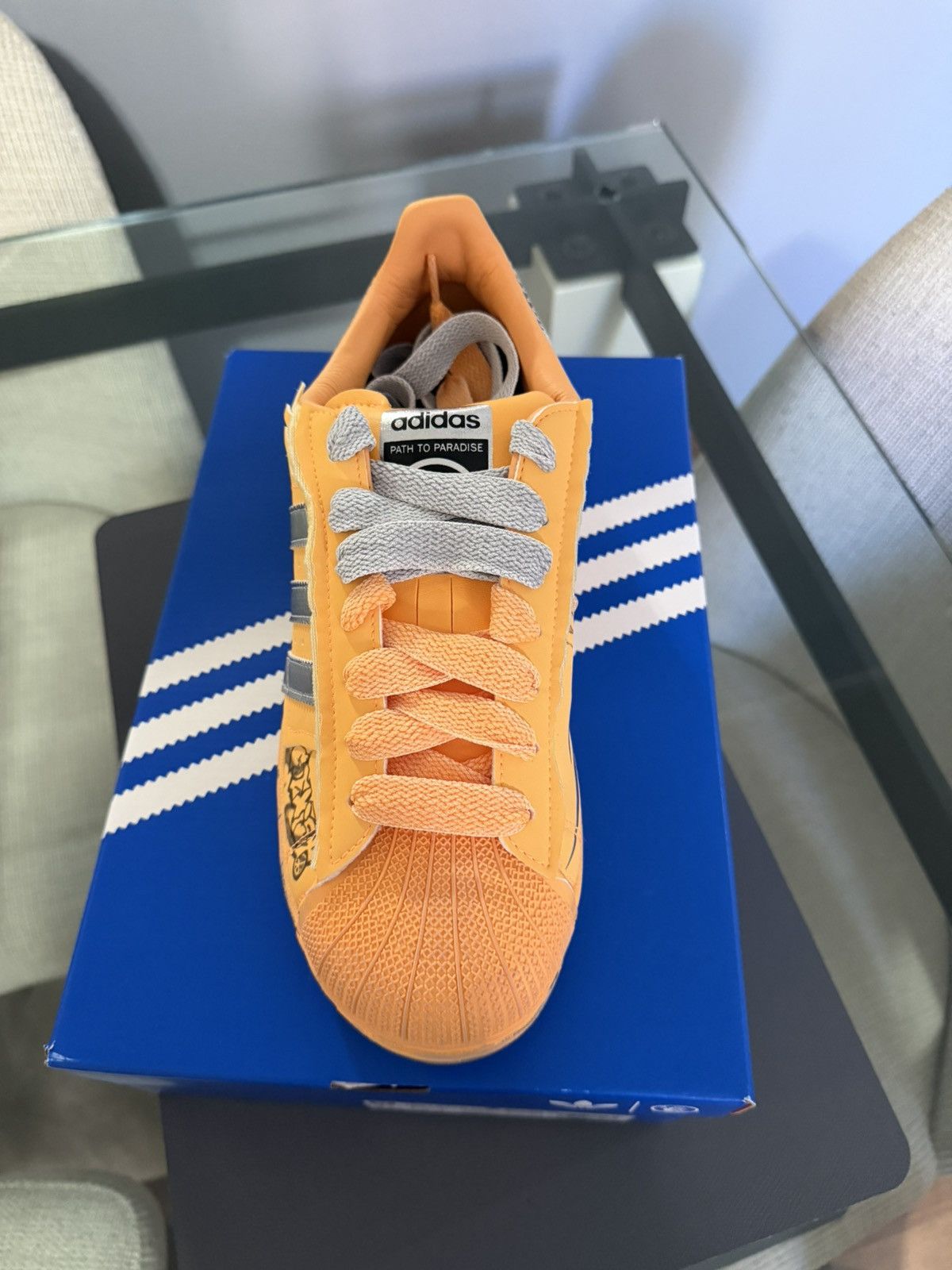 HELLSTAR Adidas Superstar Hellstar Hazy Orange Creamsicle Size US 10 / EU 43 - 6 Thumbnail