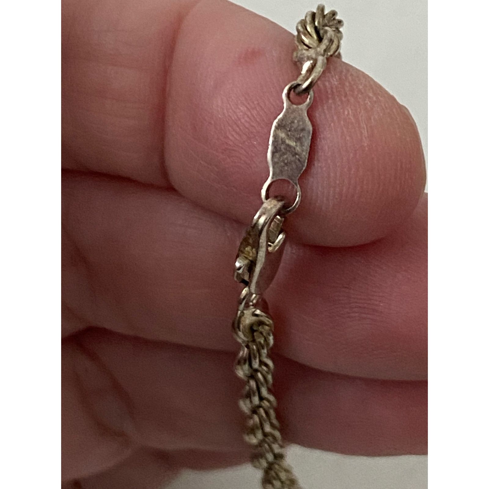 Vintage Vintage Rope chain bracelet silver tone Size ONE SIZE - 3 Thumbnail