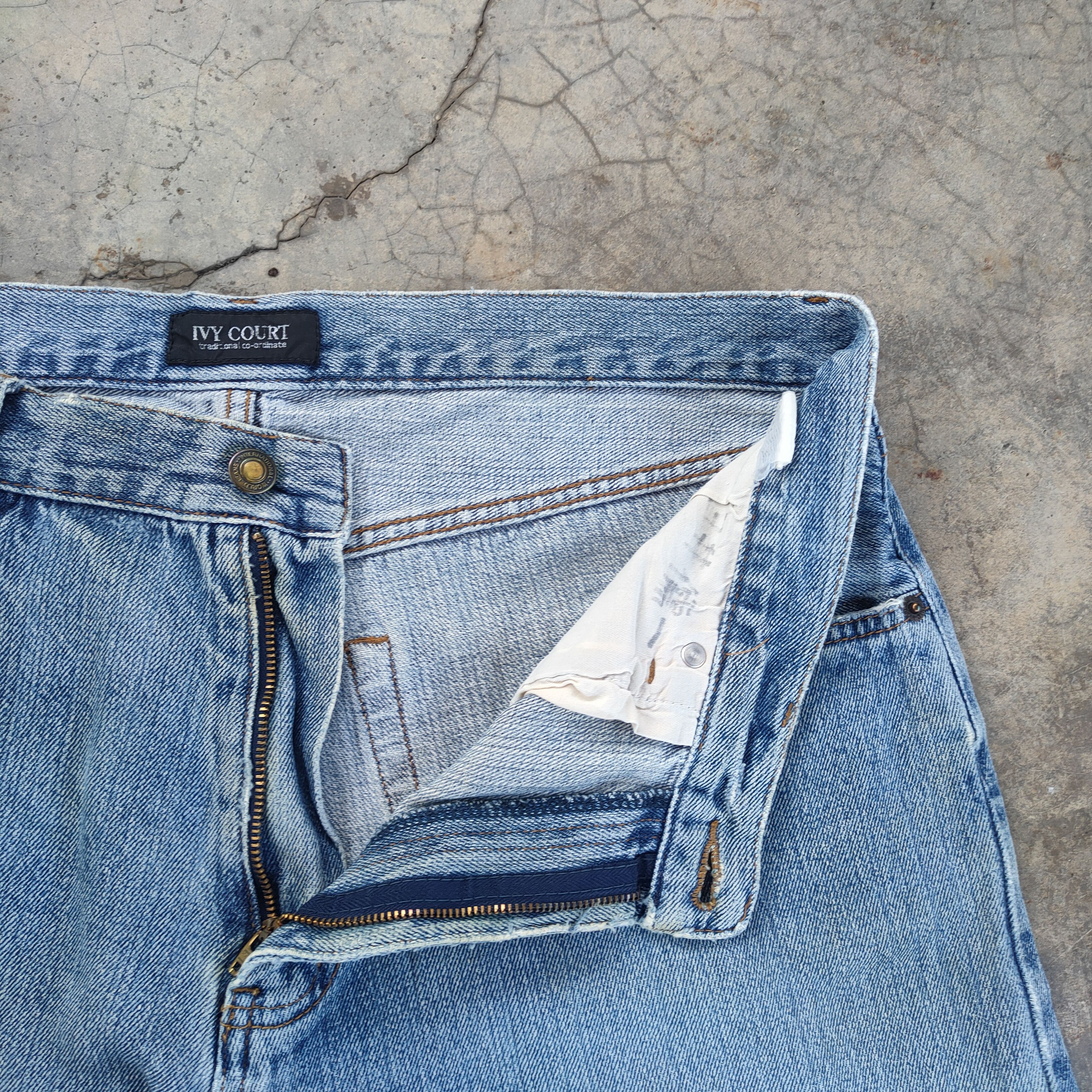 Japanese Brand × Jean × Vintage W35 VINTAGE JAPANESE DISTRESSED FADED JEANS PANTS Size US 35 - 7 Thumbnail