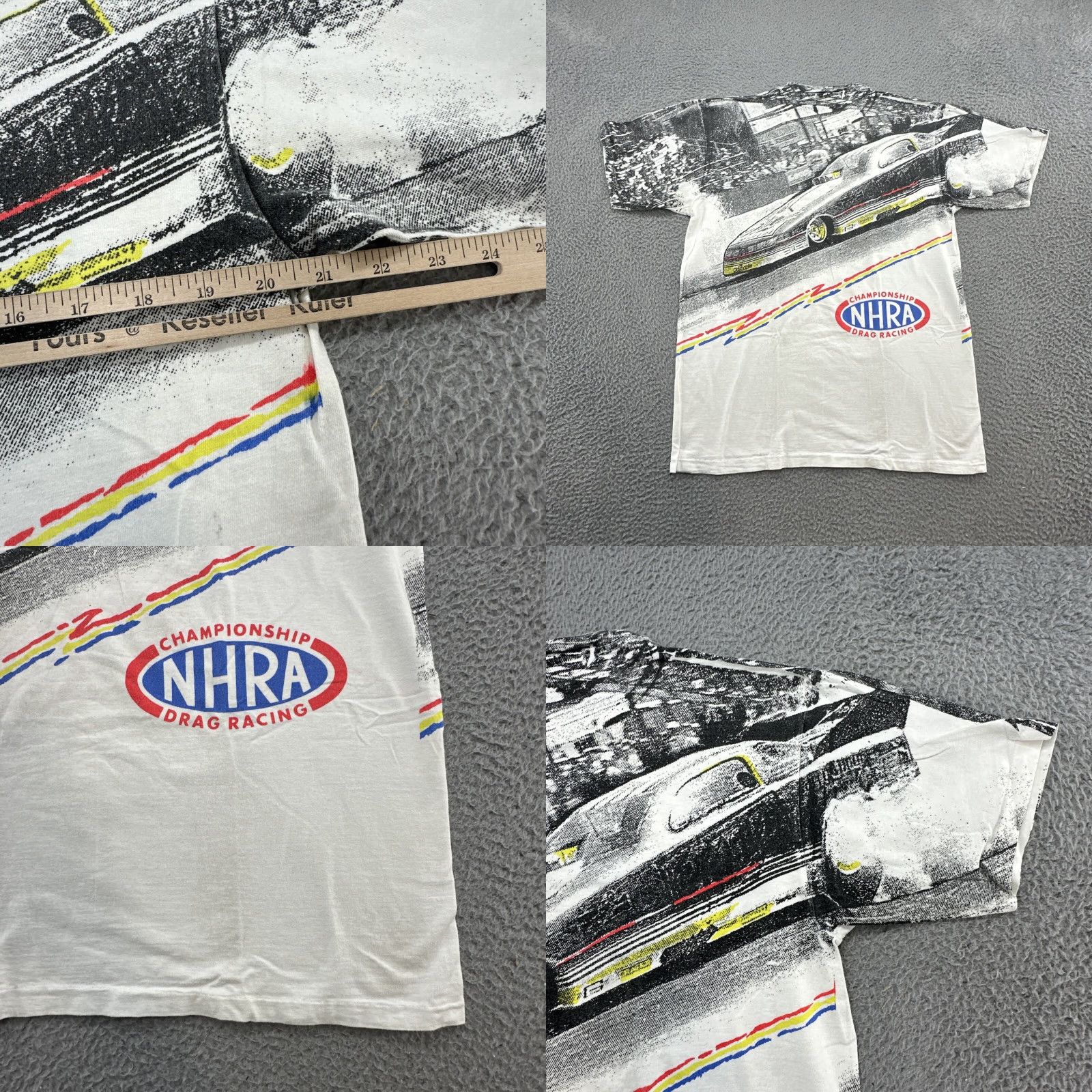 Vintage VINTAGE NHRA AOP Drag Racing T Shirt Sport Services White XL USA Mens, T-Shirt, Vintage 1990s, Single Stitch, X L Size US XL / EU 56 / 4 - 9 Thumbnail